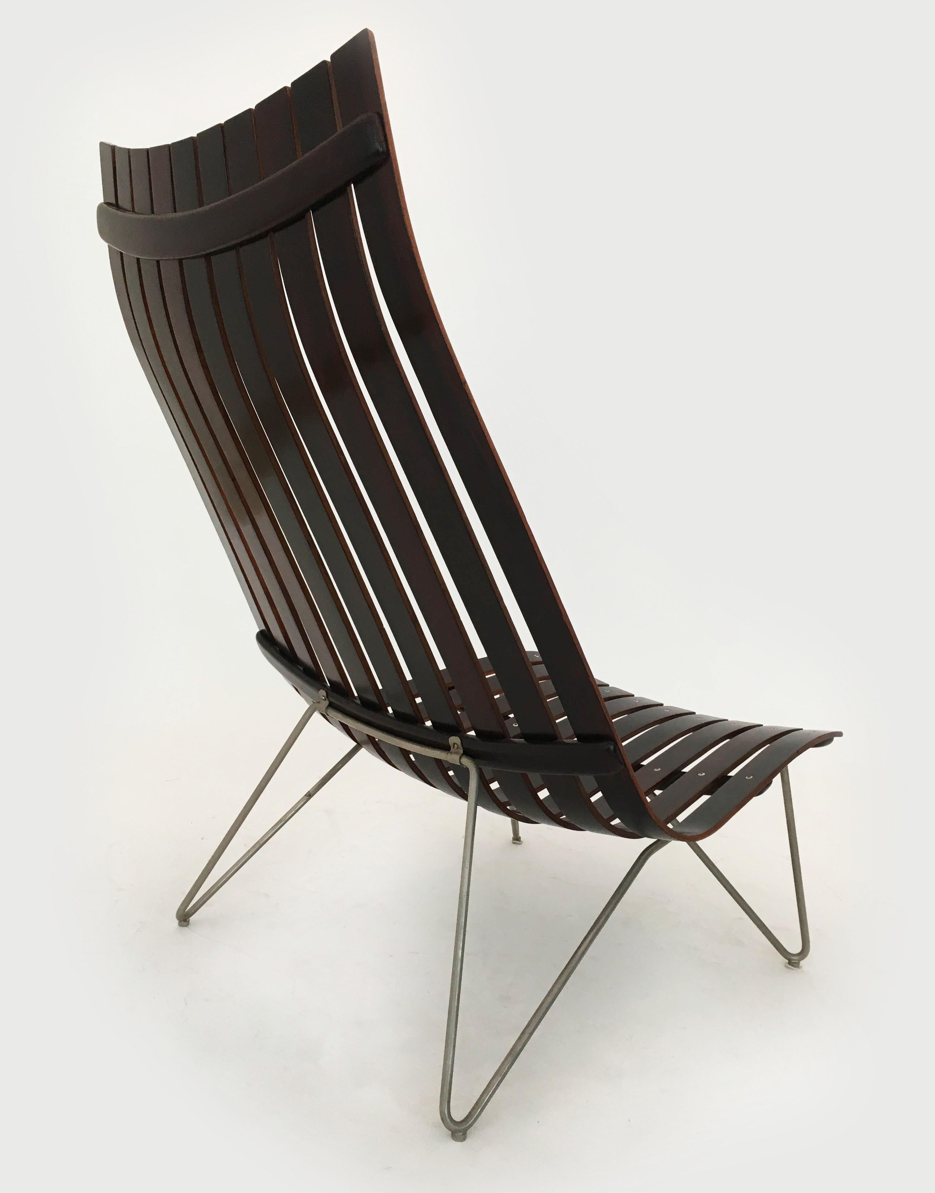 Mid-20th Century Hans Brattrud Lounge Chair Model 'Scandia' by Hove Mobler, Norway 1950s For Sale