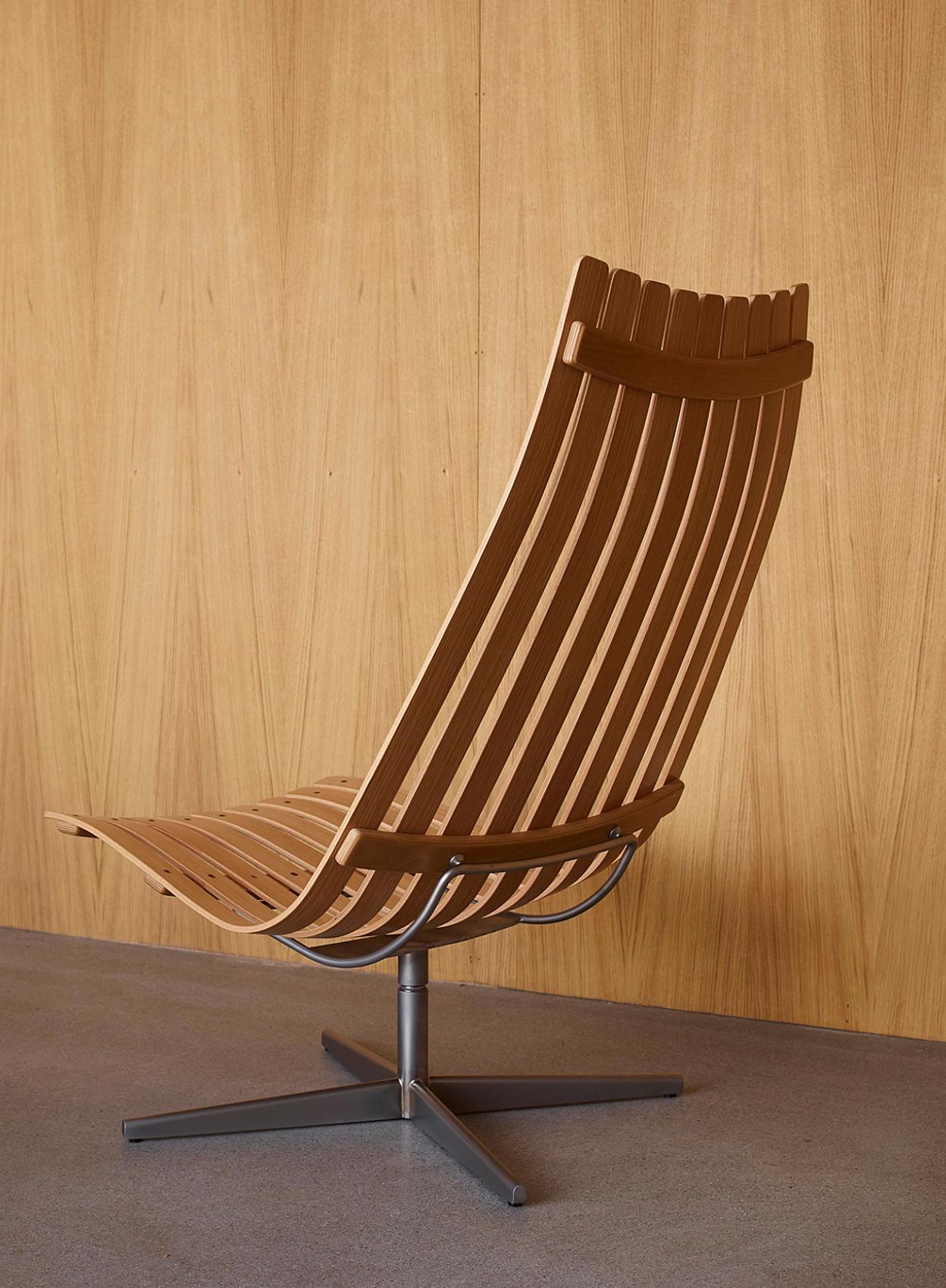 Norvégien Hans Brattrud fauteuil de salon Scandia en noyer 1959 pour Fjordfiesta en vente