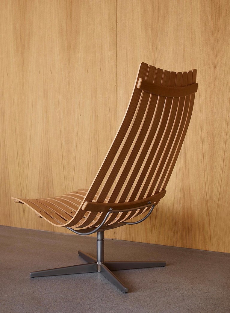 Norwegian Hans Brattrud 'Scandia' Lounge Chair in Walnut 1959 for Fjordfiesta For Sale