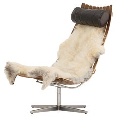 Hans Brattrud 'Scandia' Lounge Chair in Walnut 1959 for Fjordfiesta