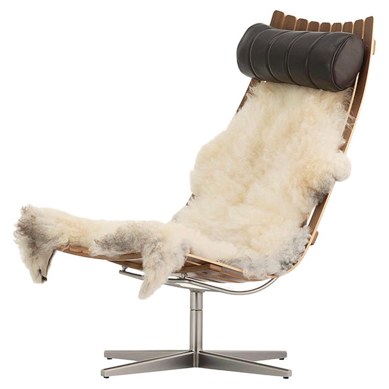 Hans Brattrud 'Scandia' Lounge Chair in Walnut 1959 for Fjordfiesta For Sale