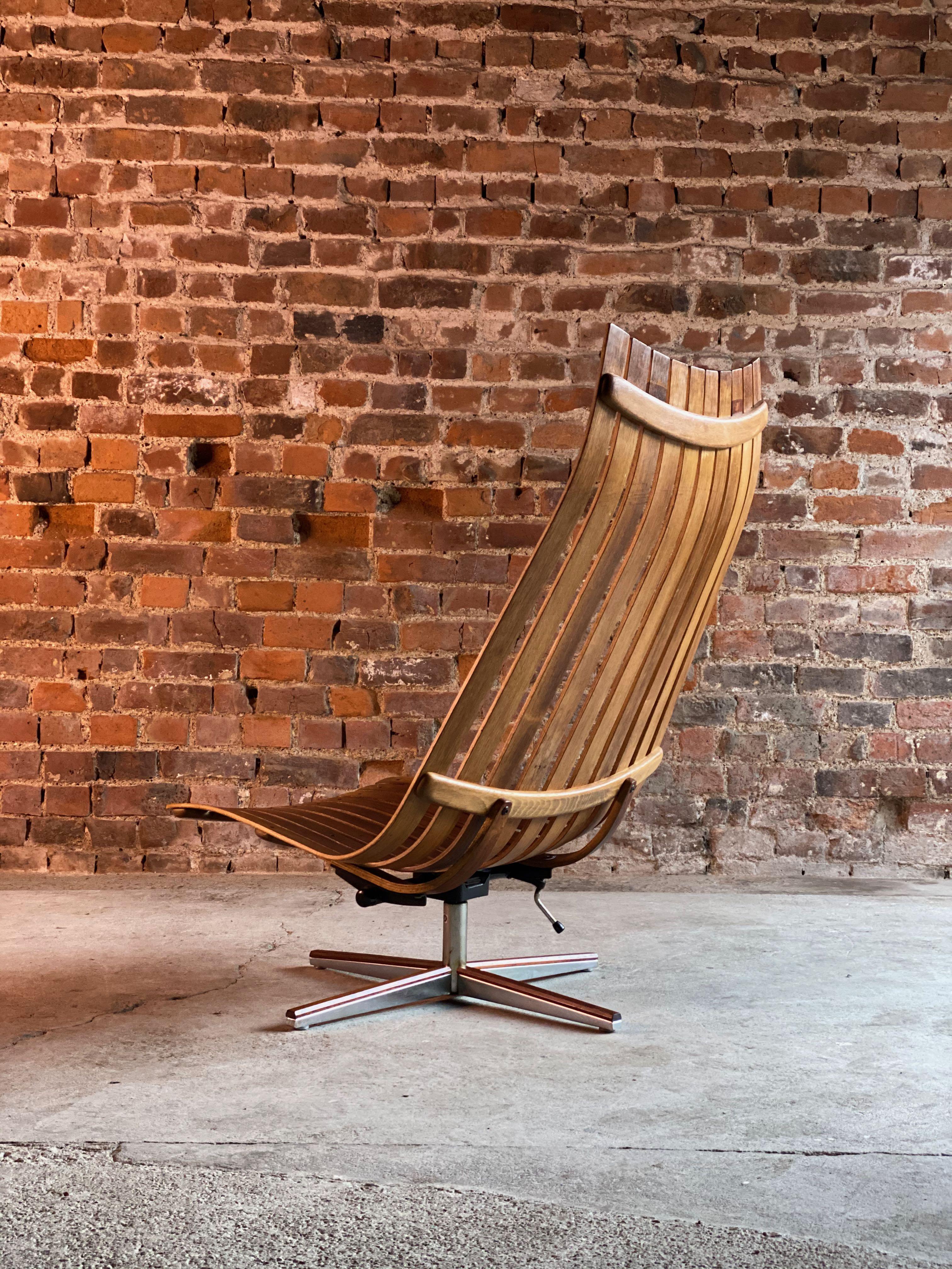 Hans Brattrud Scandia Rosewood Lounge Chair by Georg Eknes, Norway, circa 1970 4