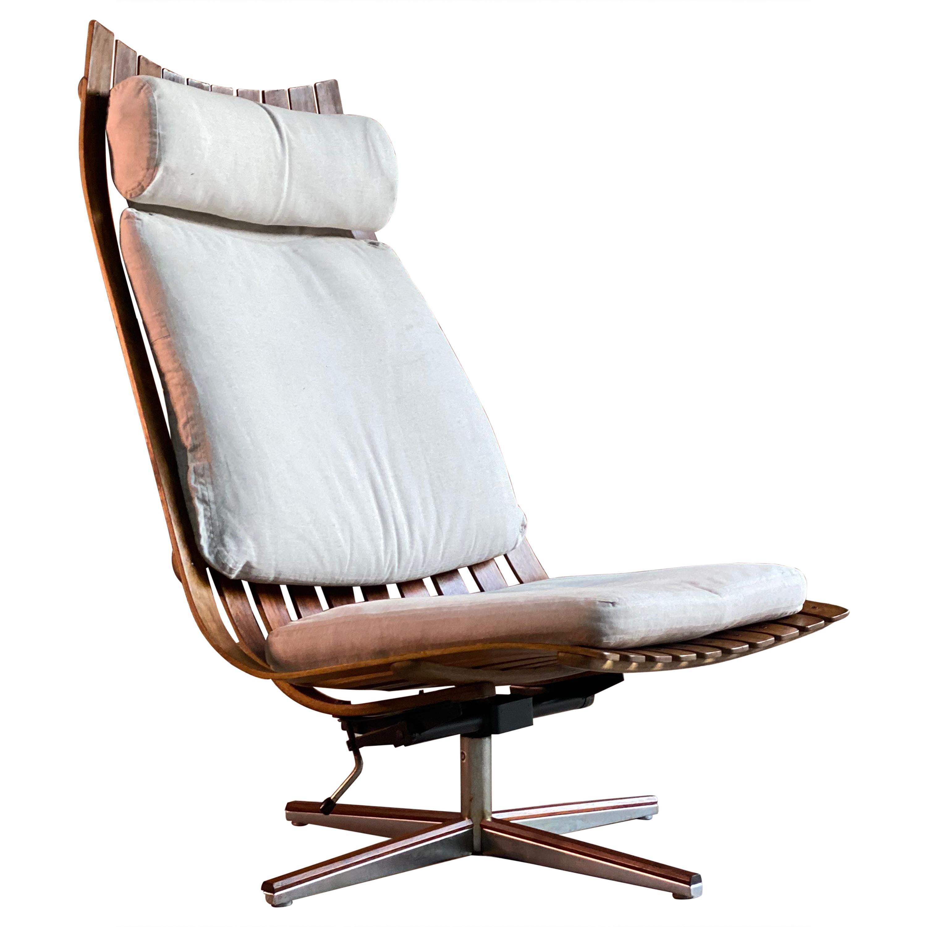 Hans Brattrud Scandia Rosewood Lounge Chair by Georg Eknes, Norway, circa 1970