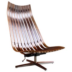 Hans Brattrud Scandia Rosewood Lounge Chair by Georg Eknes, Norway, circa 1970