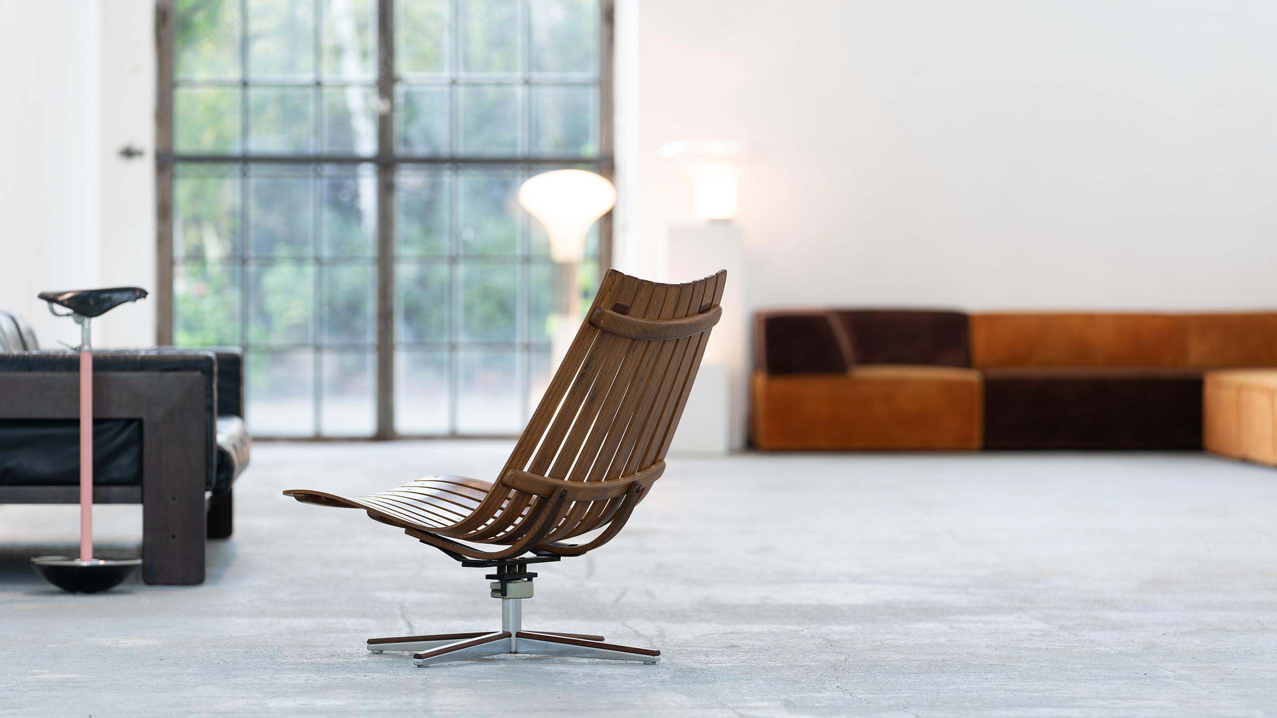 Hans Brattrud, Scandia Swivel Lounge Chair, 1957 for Hove Møbler, Norway For Sale 5