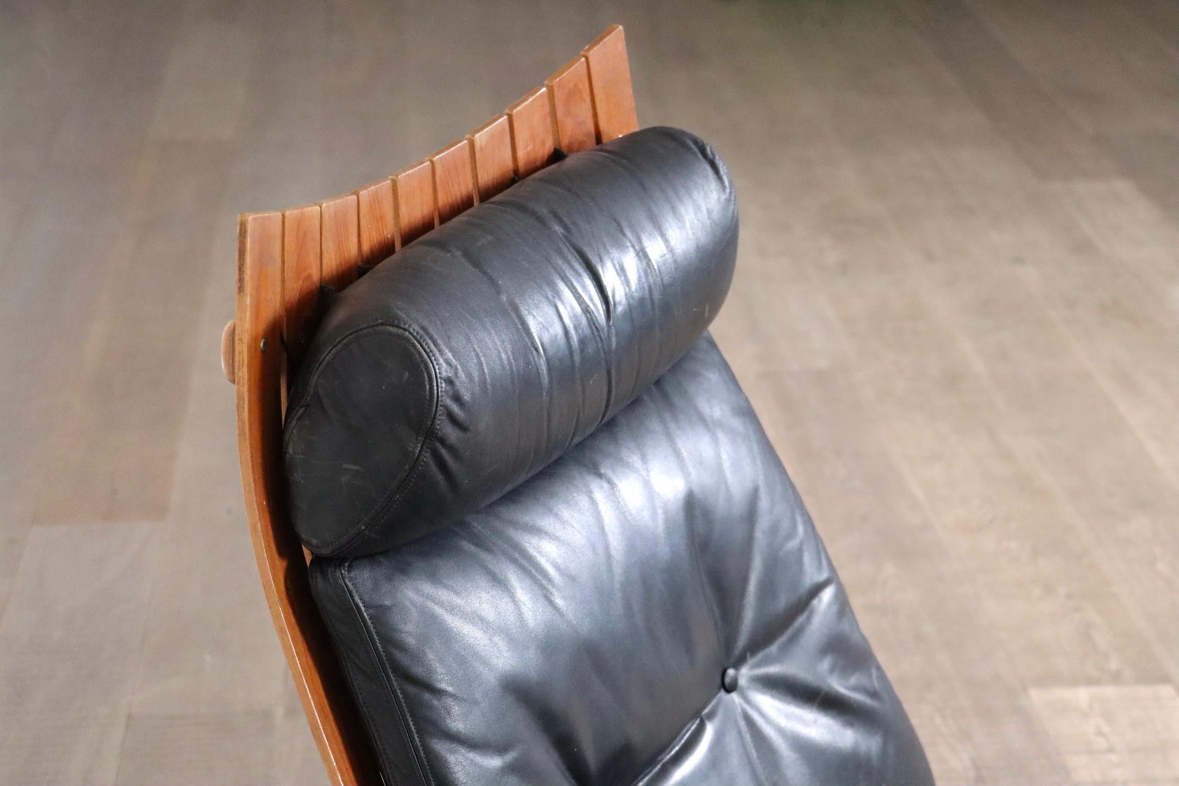 Hans Brattrud Scandia Swivel Lounge Chair For Hove Mobler, Norway 1957 Bon état - En vente à ABCOUDE, UT