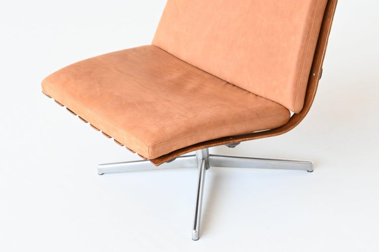 Mid-20th Century Hans Brattrud Scandia Swivel Lounge Chair Hove Mobler Norway 1957 For Sale