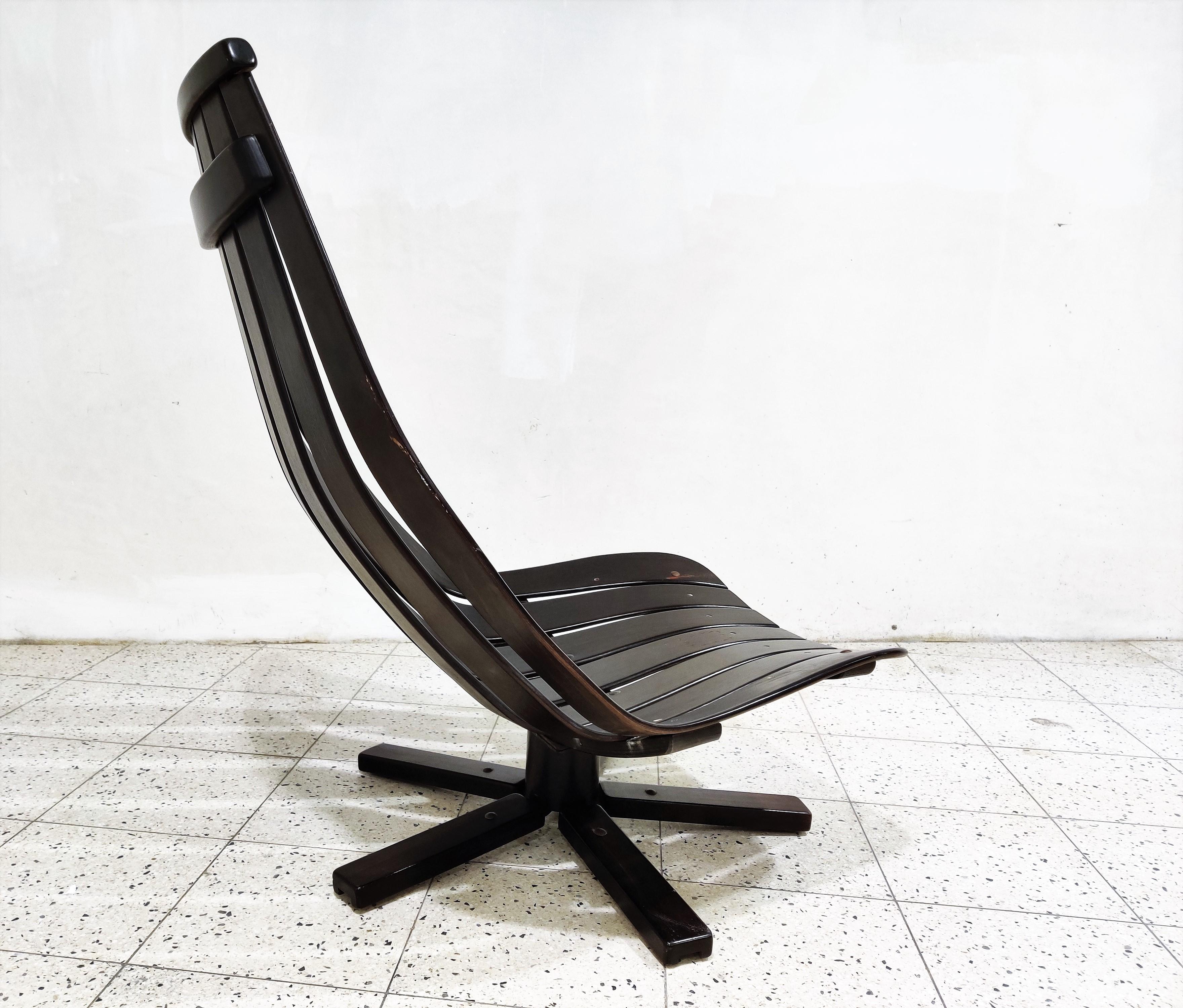 Norwegian Swivel chair attributed to Hans Brattrud, 1960s
