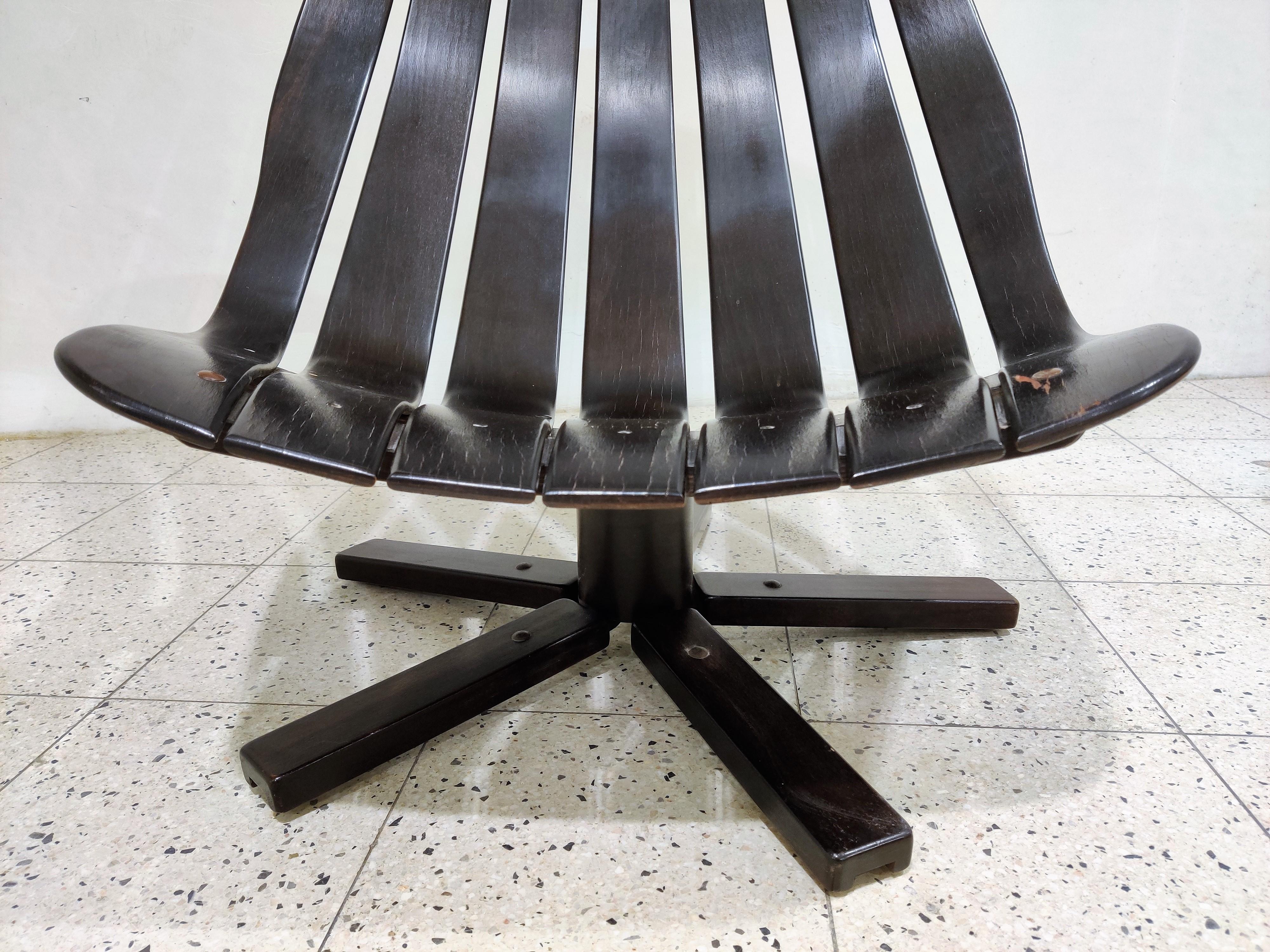 Swivel chair attributed to Hans Brattrud, 1960s 2