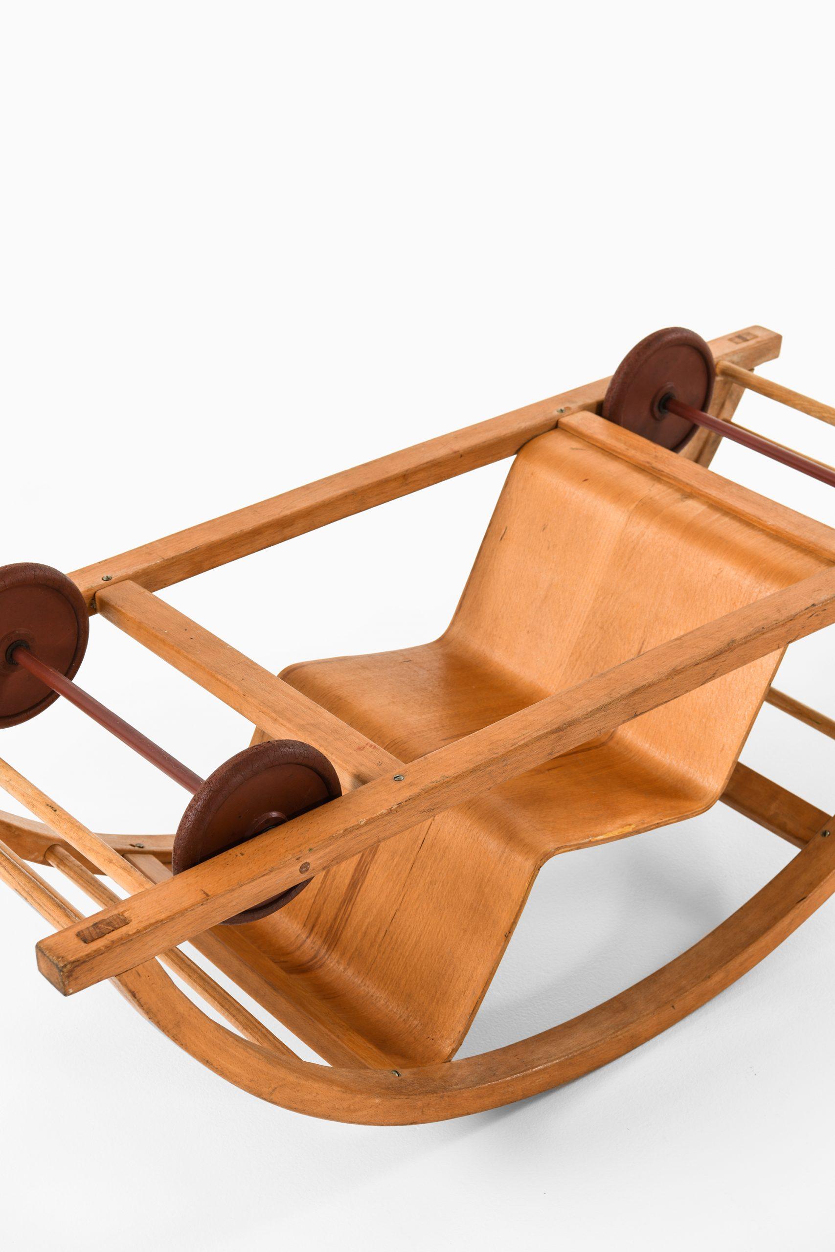 Mid-Century Modern Hans Brockhage & Erwin Andrea Swing Cart Produced by Gottfried Lenz in Germany For Sale