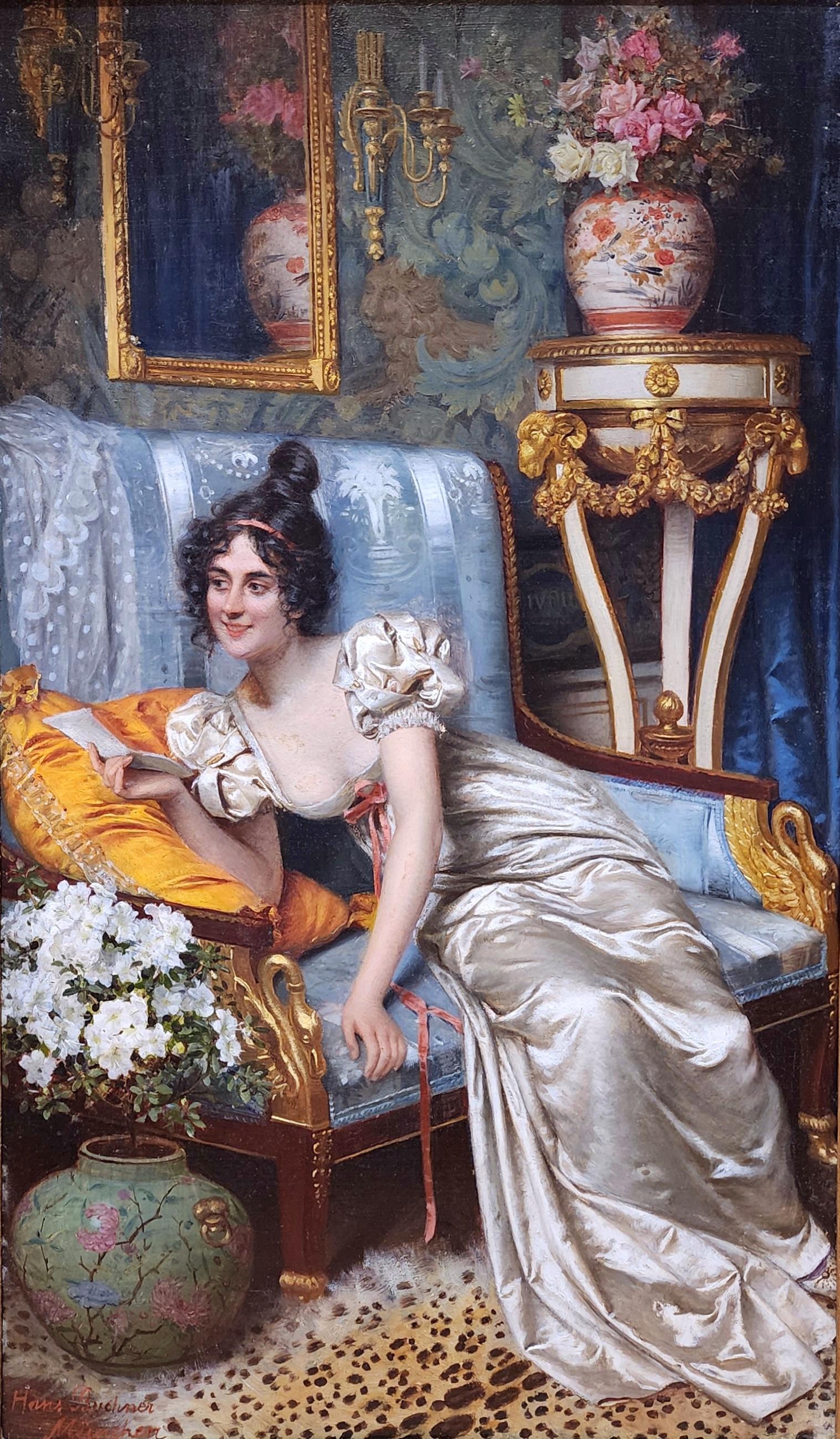 The Love Letter, Opulente Räume, Opulenz, Opulenz – Painting von Hans Buchner