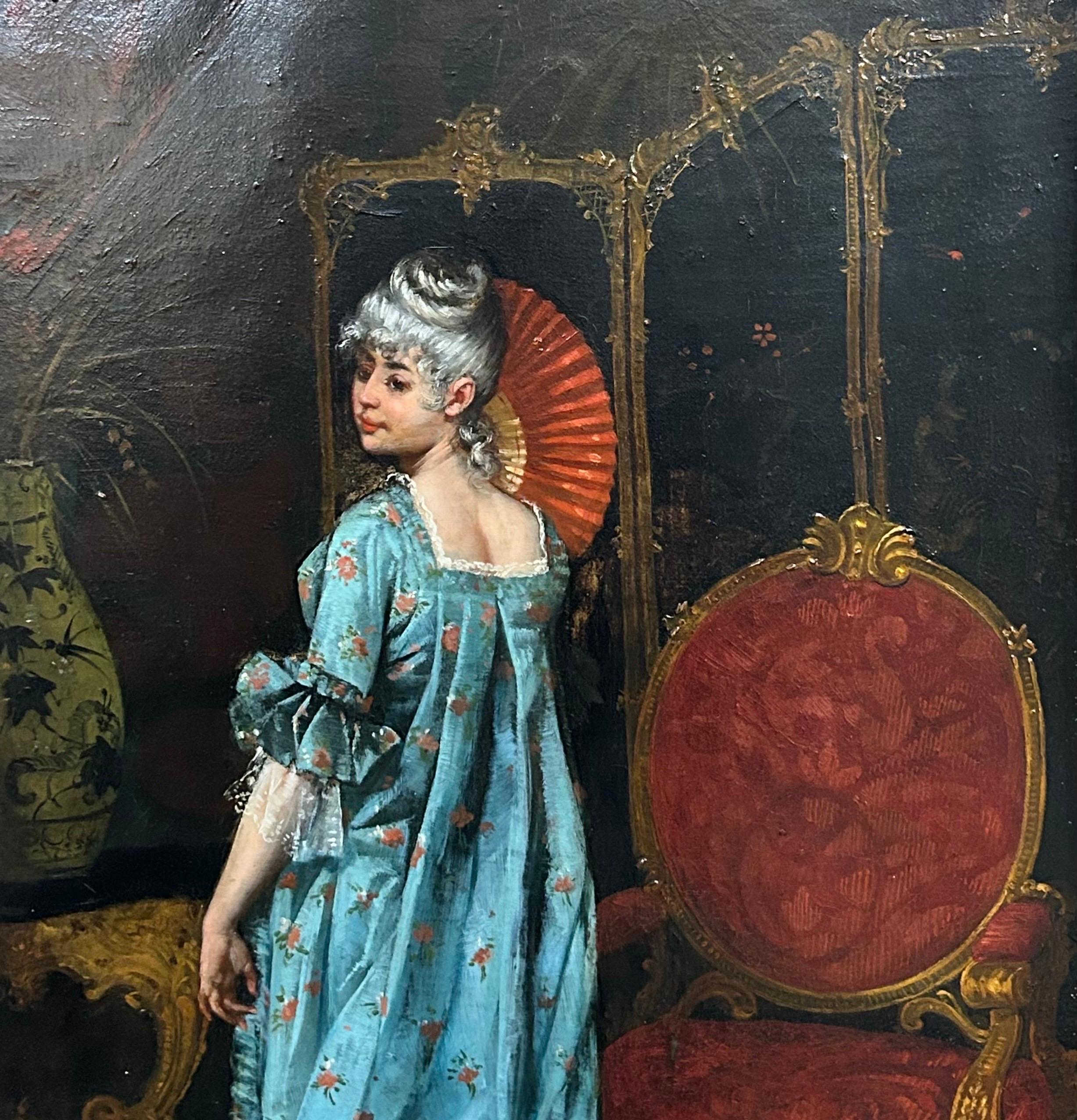Hans Buchner . signiert 1896 Öl auf Leinwand .. 