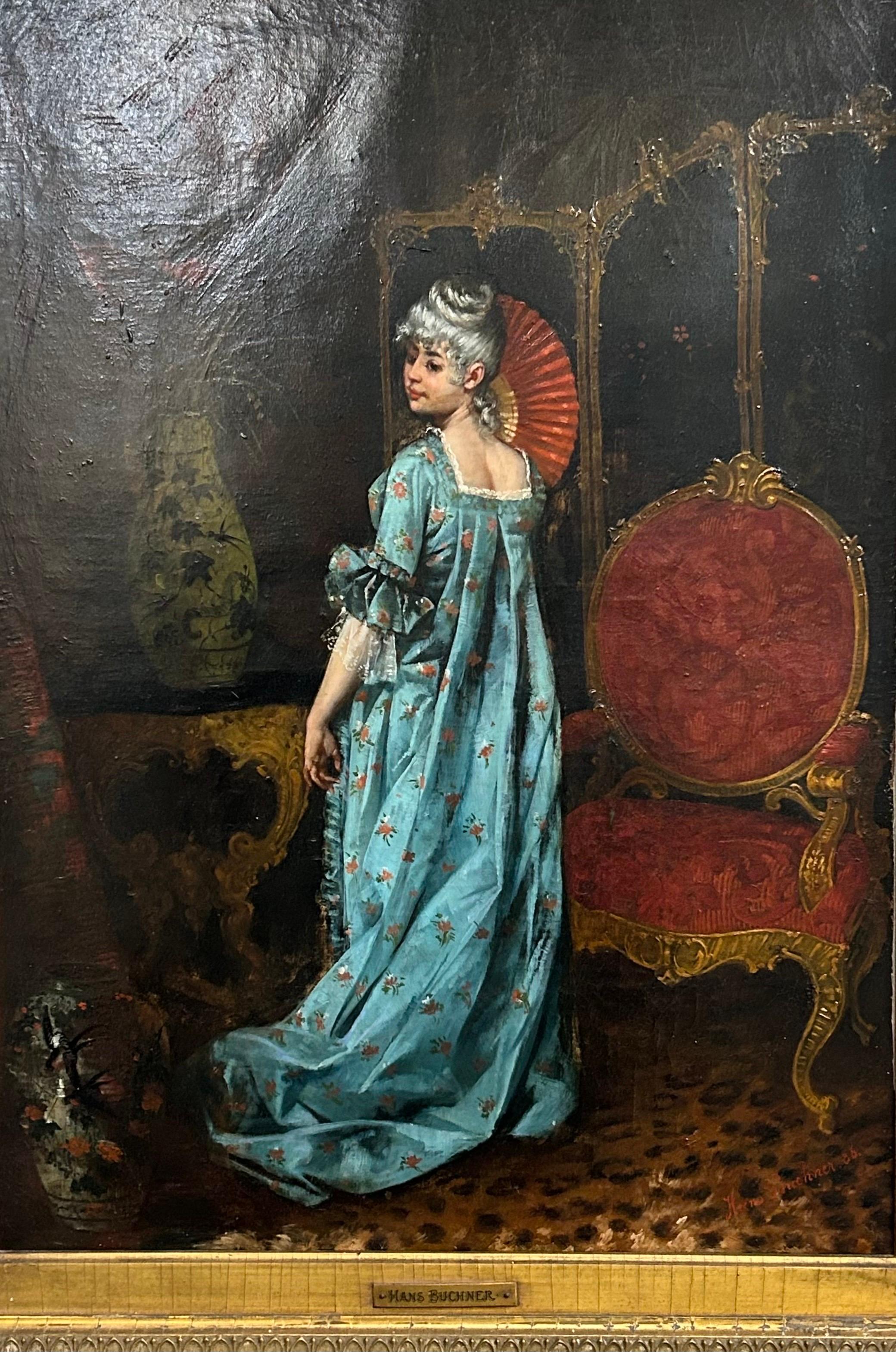 Hans Buchner . signiert 1896 Öl auf Leinwand .. 