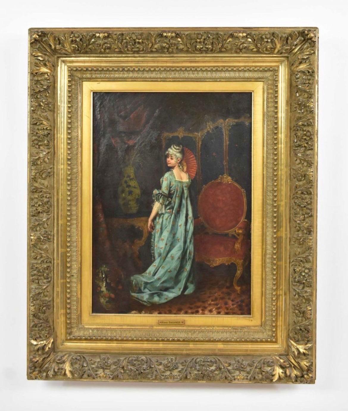 Hans Buchner . signiert 1896 Öl auf Leinwand .. 