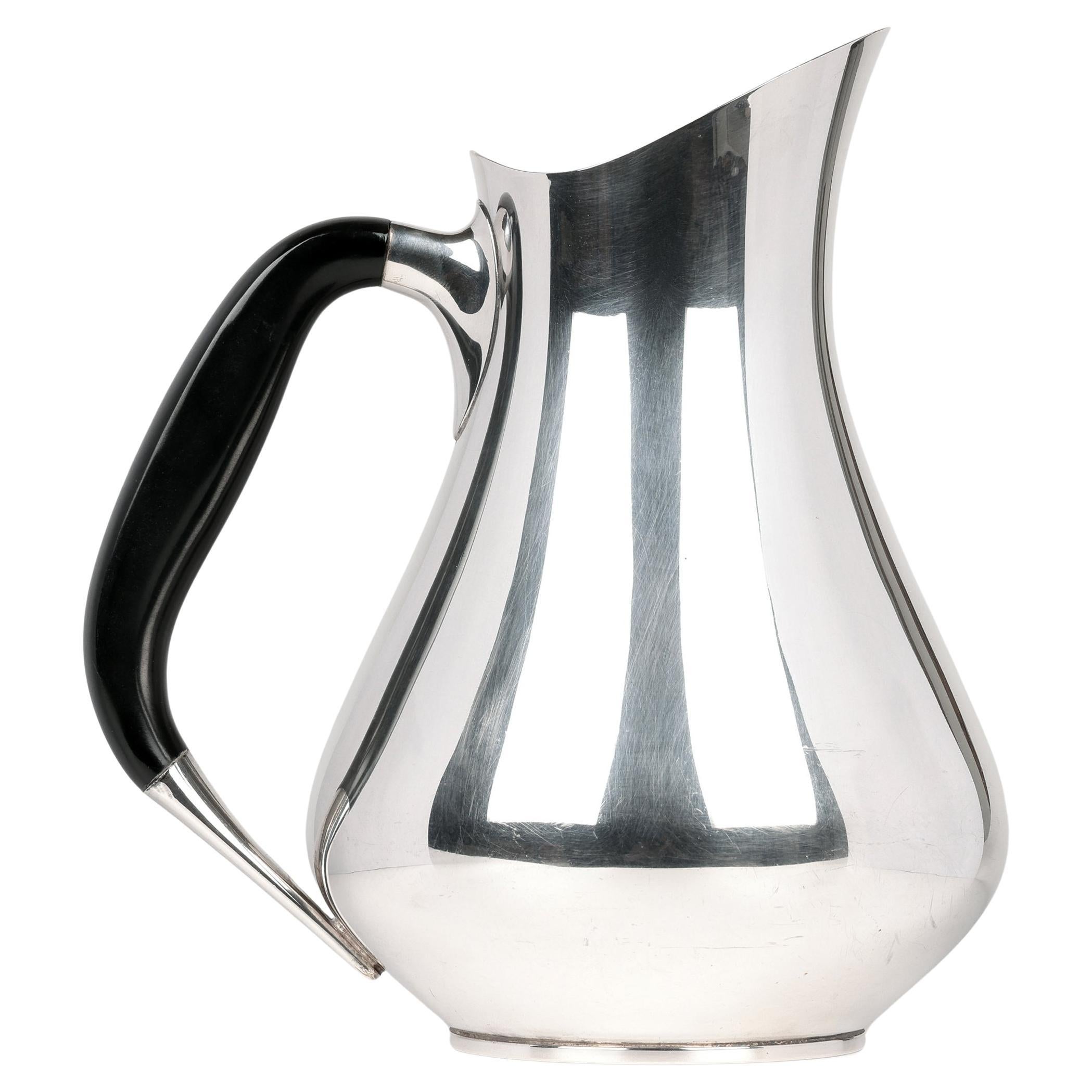 Hans Bunde for Carl M Cohr Danish Mid-Century Silver-Plated Water Jug