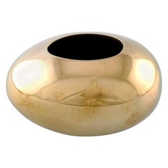 Hans Bunde for Cohr 'Denmark', Egg-Shaped Ashtray in Brass