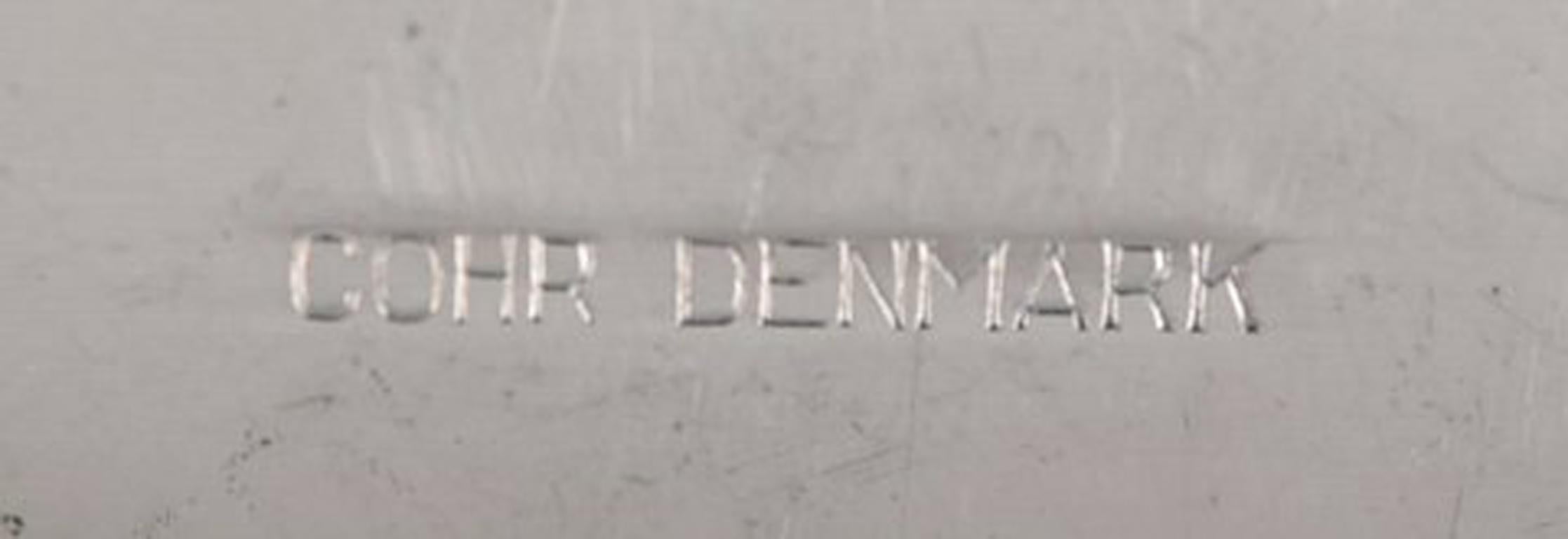 Hans Bunde für Cohr. Eiförmige Geldschachtel aus Edelstahl, dänisches Design im Zustand „Gut“ im Angebot in Copenhagen, DK