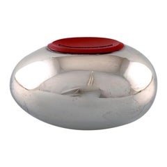 Hans Bunde for Cohr. Egg Shaped Money Box in Stainless Steel, Danish Design