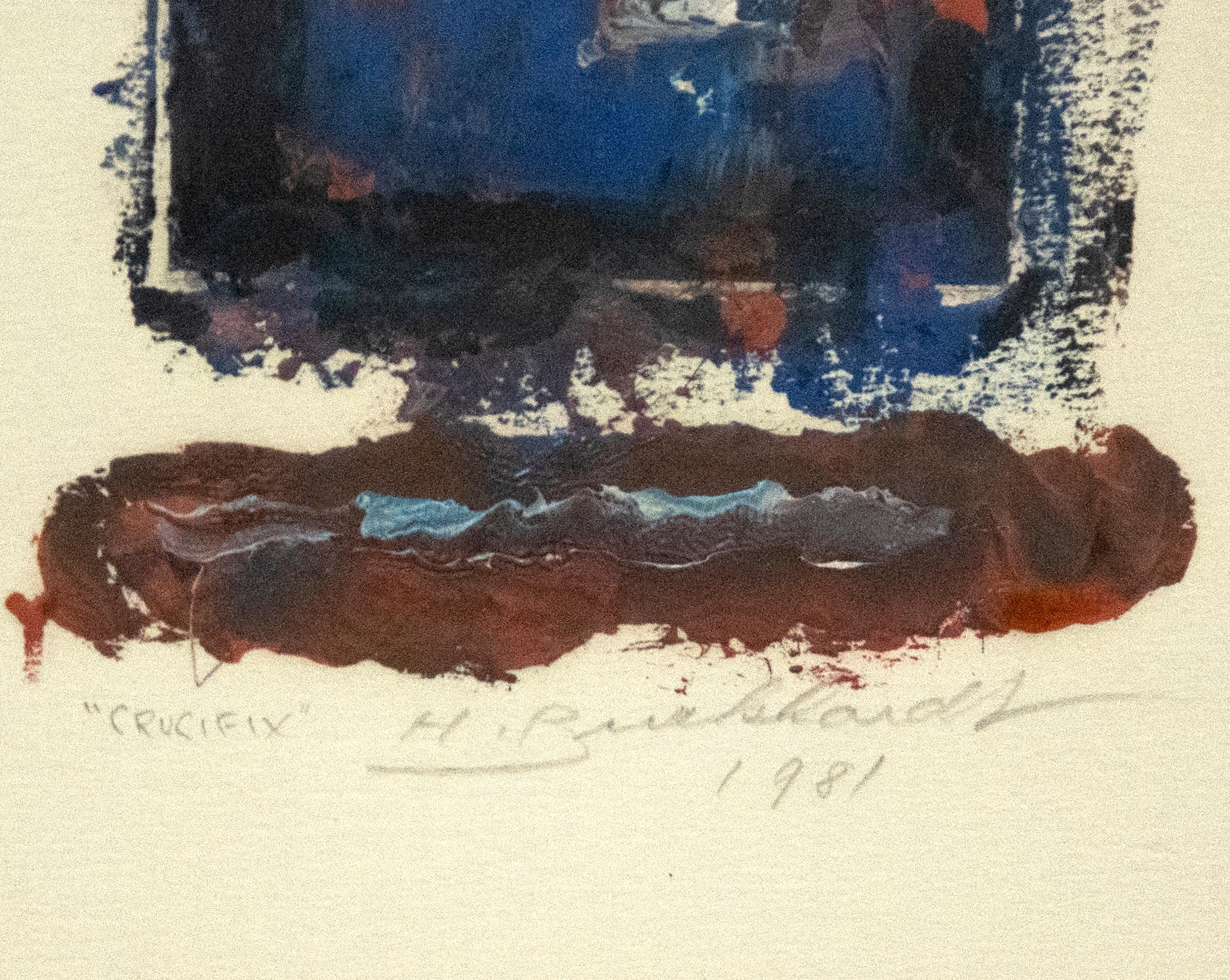Crocifisso - Painting Dopoguerra di Hans Burkhardt