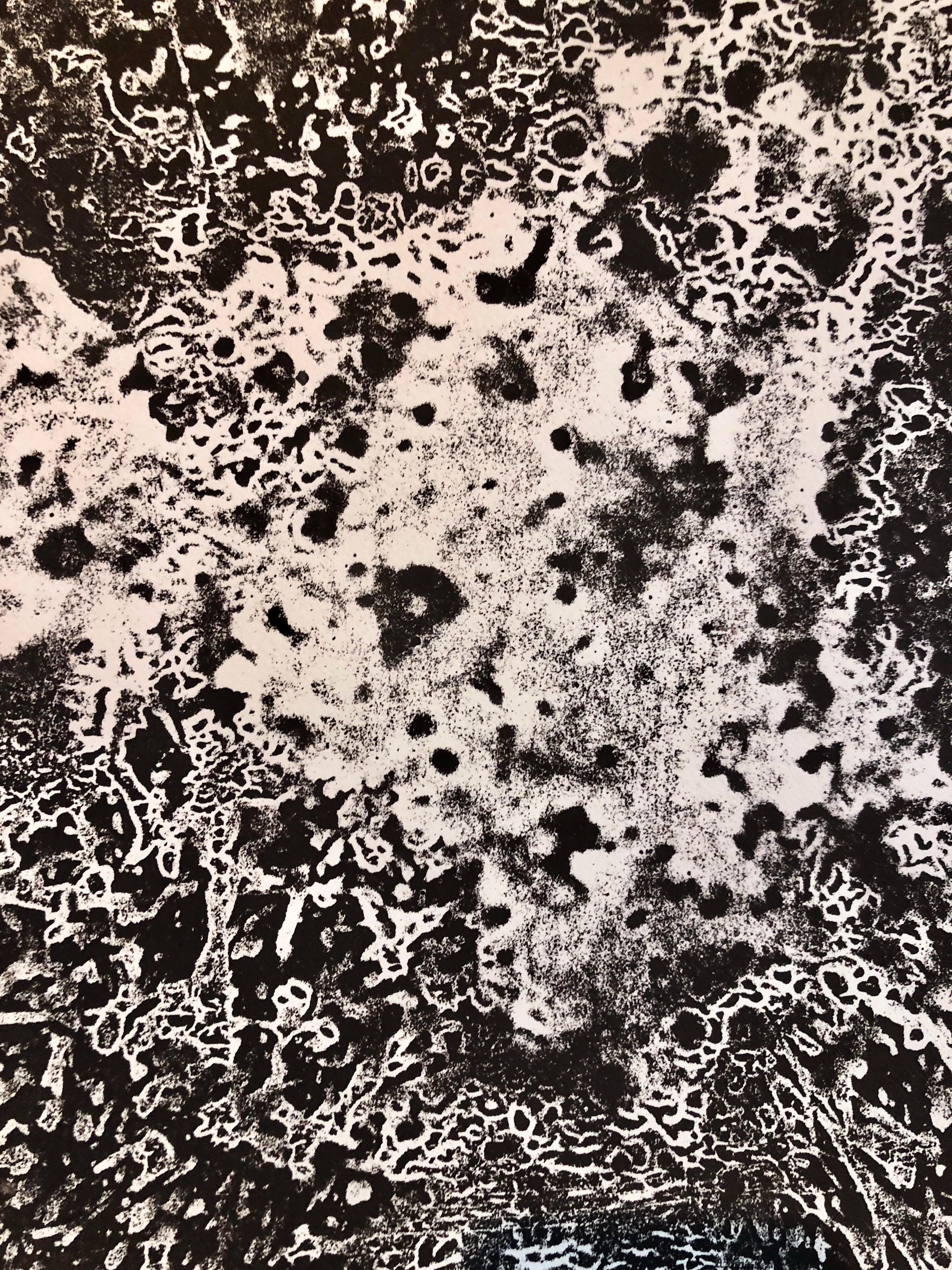 abstract linocut