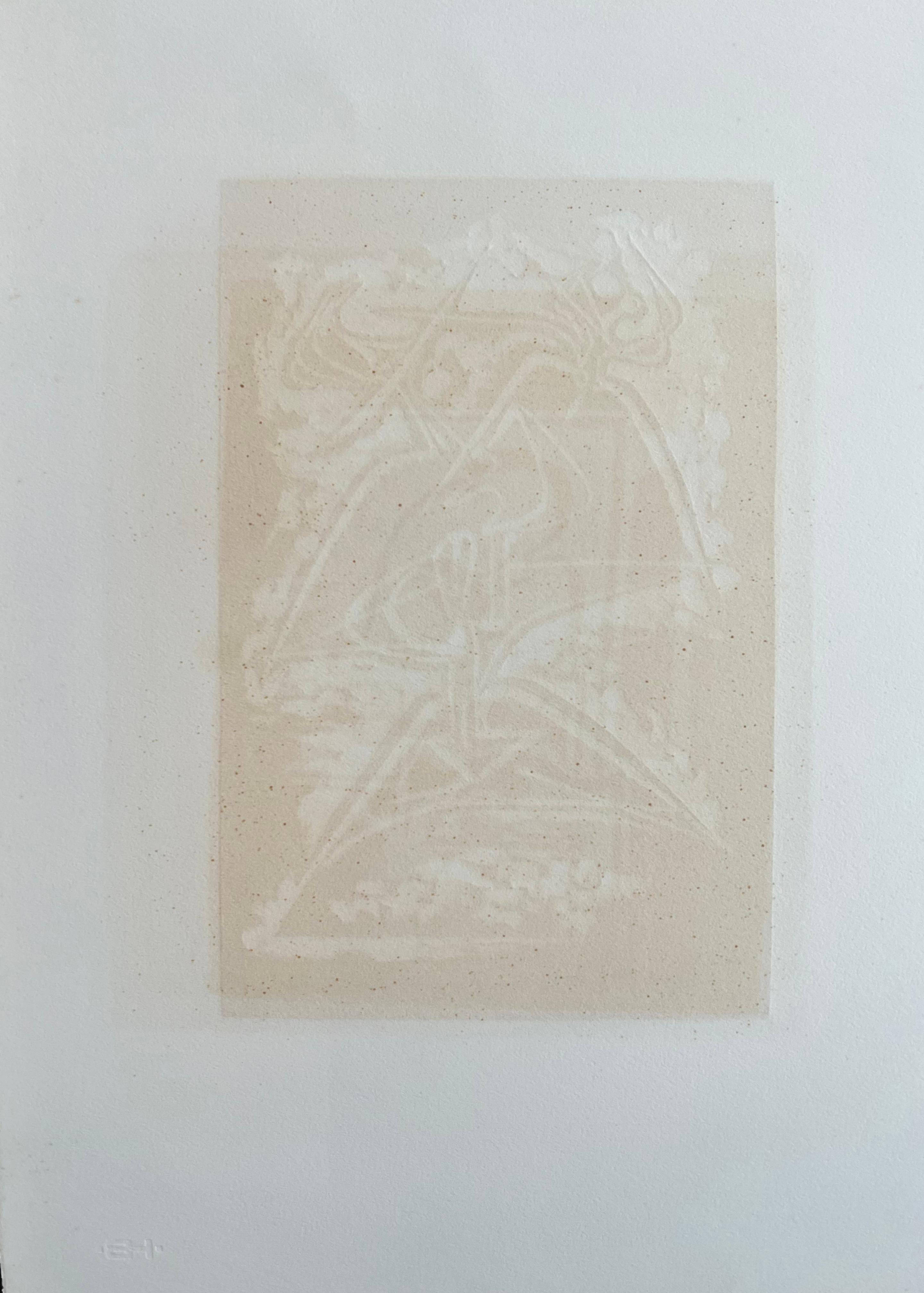 Litografia astratta senza titolo del 1973 di Hans Burkhardt in vendita 10