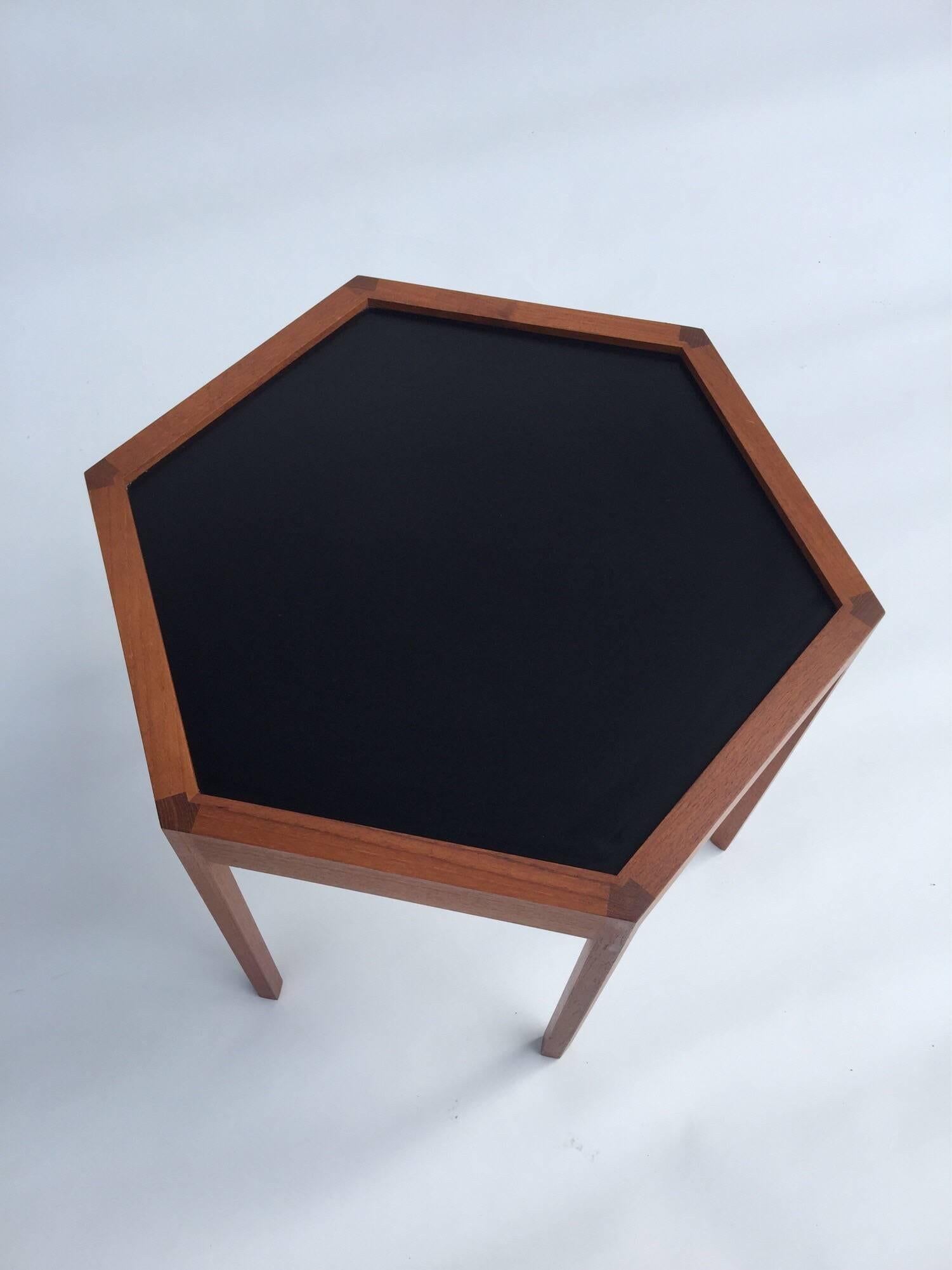 vintage hexagon side table