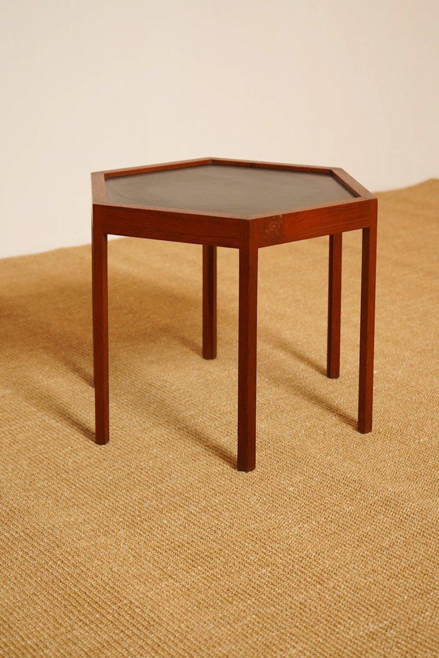 Mid-Century Modern Hans C. Andersen Hexagonal Side Table