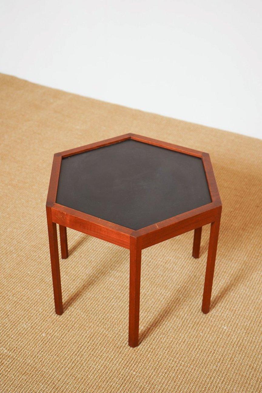 20th Century Hans C. Andersen Hexagonal Side Table