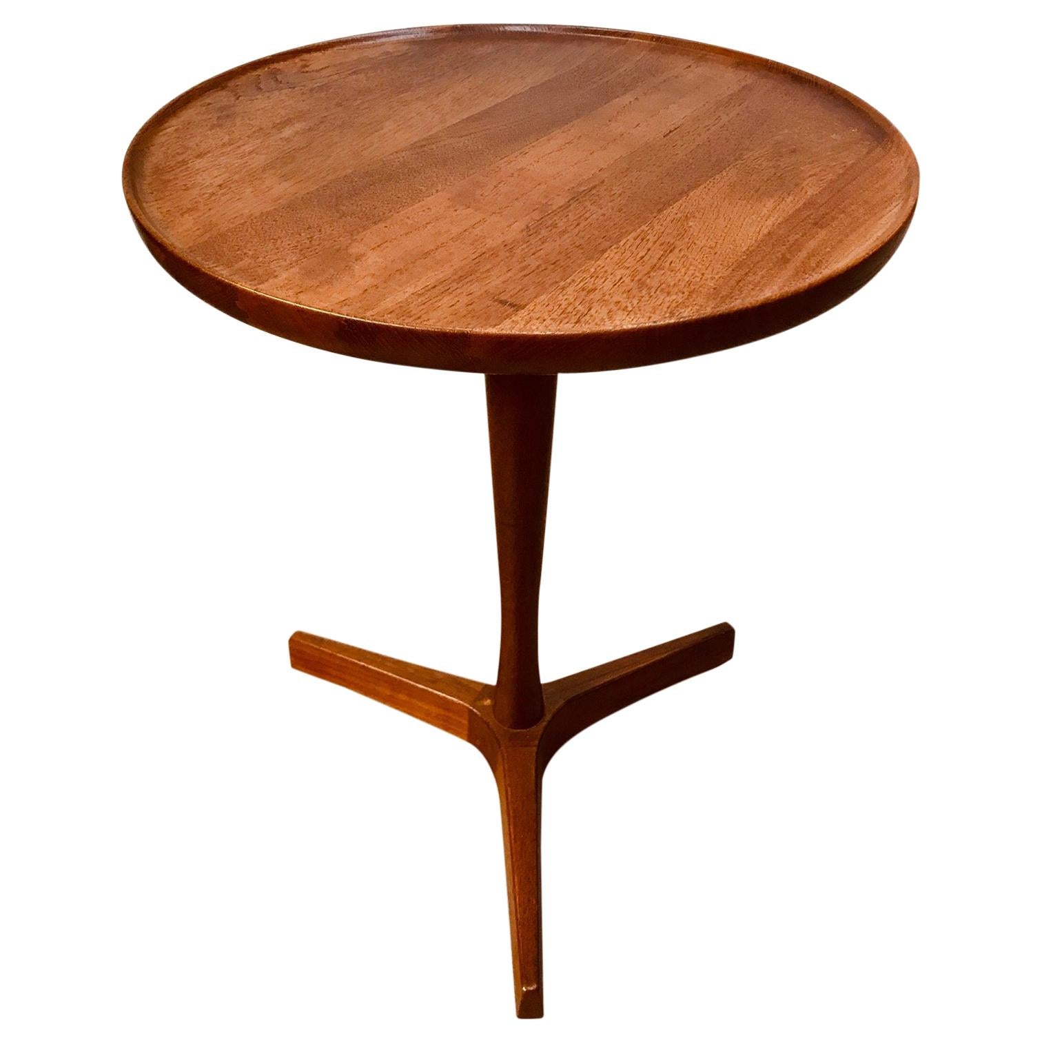Hans C Andersen Teak  Small Pedestal Table
