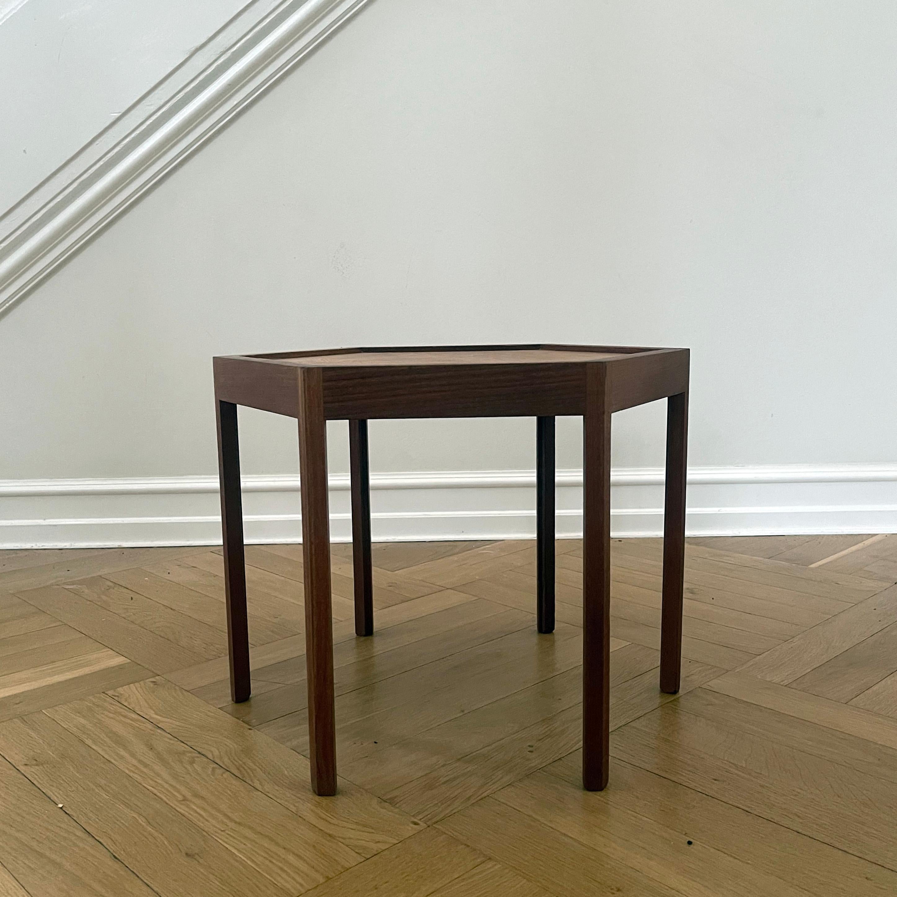 20th Century Hans Christian Andersen Side Table in Teak and Oak, Denmark, 1960s For Sale
