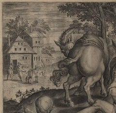 The Good Samaritan - 1585 Old Master Engraving Religious
