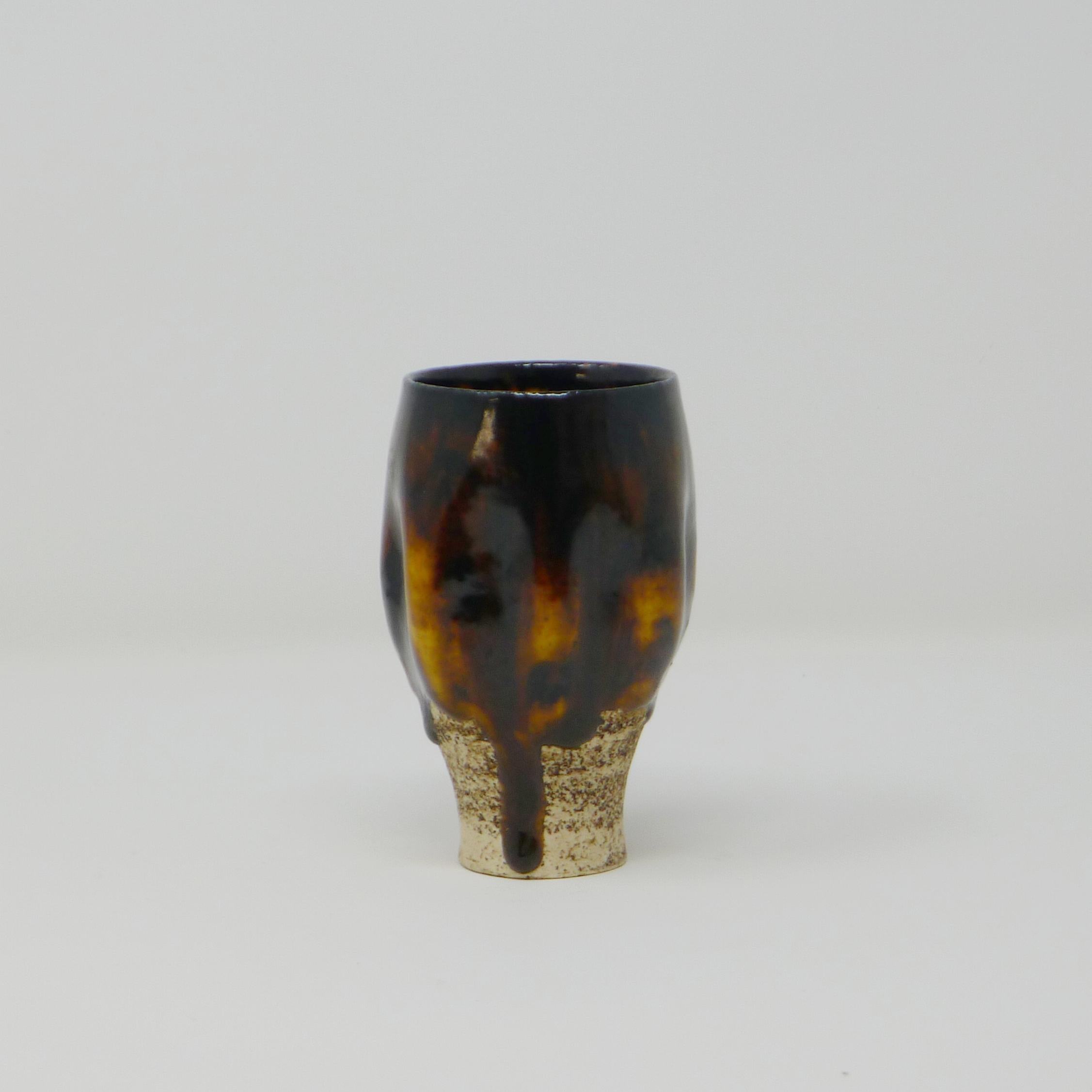Hans Coper, Vaso in gres con piede in smalto di Treacle, circa 1954, sigillo impresso in vendita 3