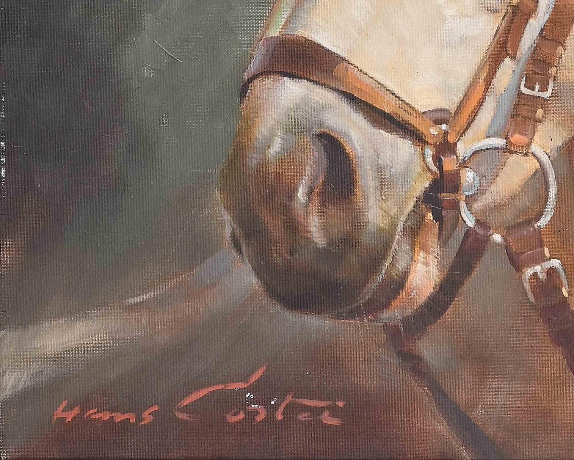 Ritratto di cavallo  - Dipinto di Hans Cortes - metà del XX secolo in vendita 4