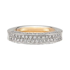 Hans D. Kreiger Ring aus 18 Karat zweifarbigem Gold mit Diamanten