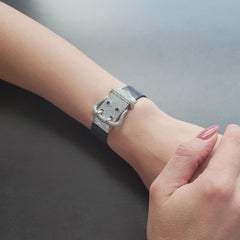 Hans D. Krieger Black Rubber Bracelet ( Hermes Style) with 18k White Gold