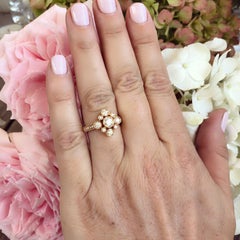 Hans D. Krieger Diamond and 18 Karat Rose Gold Ring