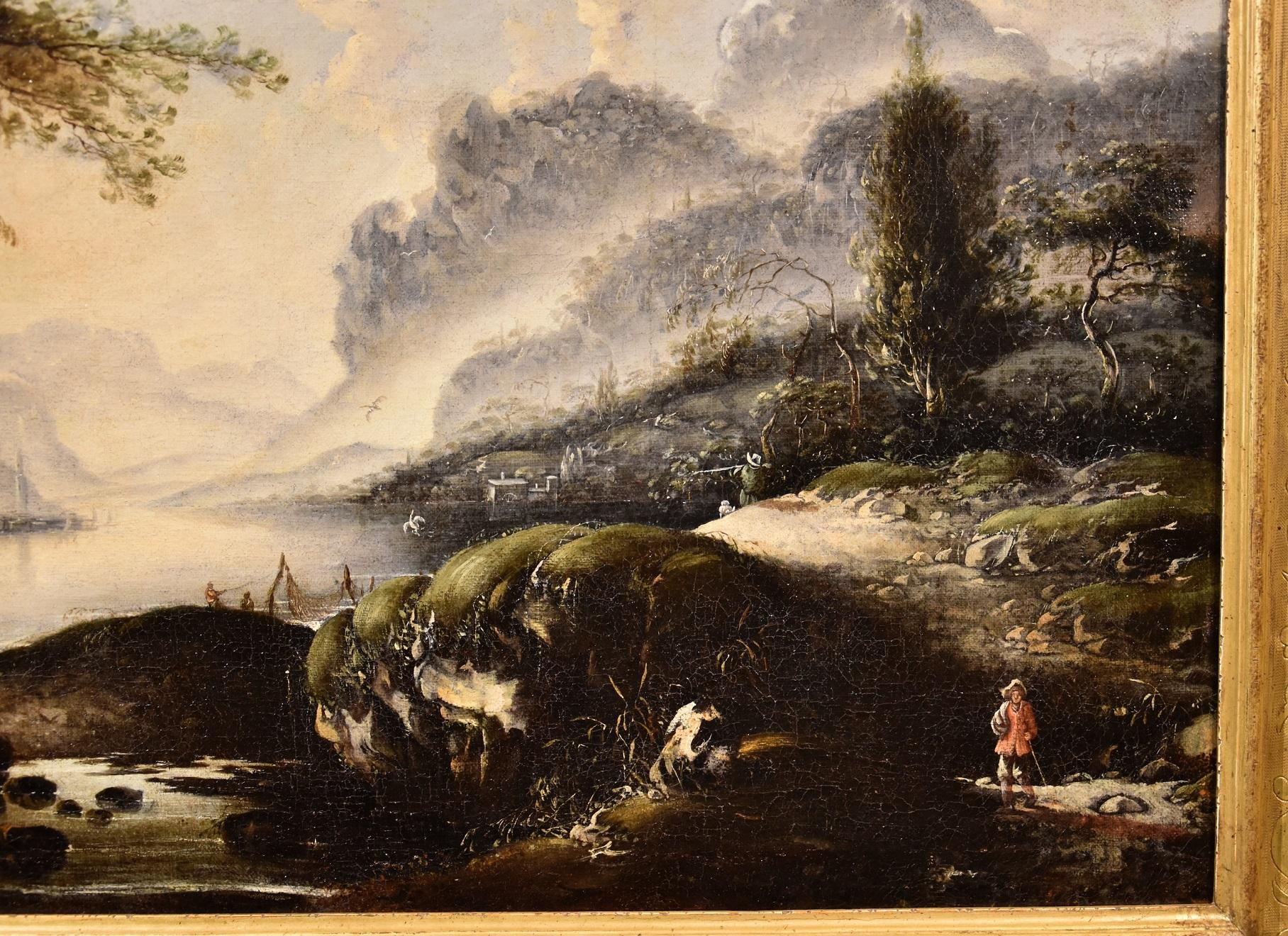 De Jode Winter Landschaftsgemälde Öl auf Leinwand Alter Meister 17. Jahrhundert Flämische Kunst im Angebot 1