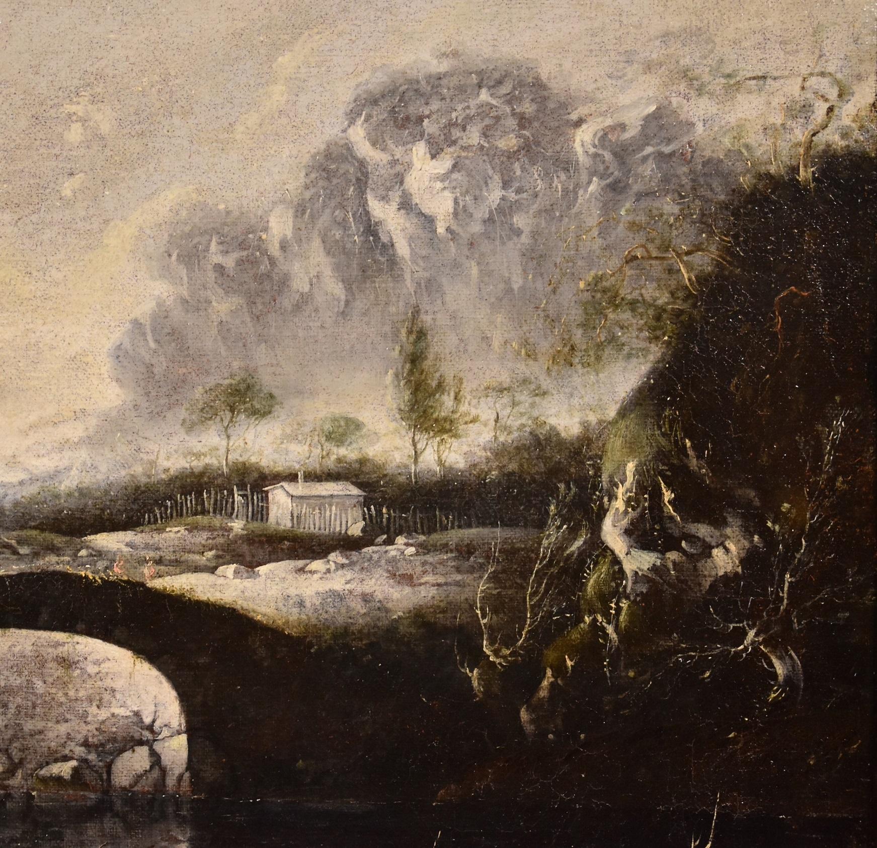 A Winter Landscape De Jode Paint Oil on canvas Old master 17th Century Flemish Art en vente 1