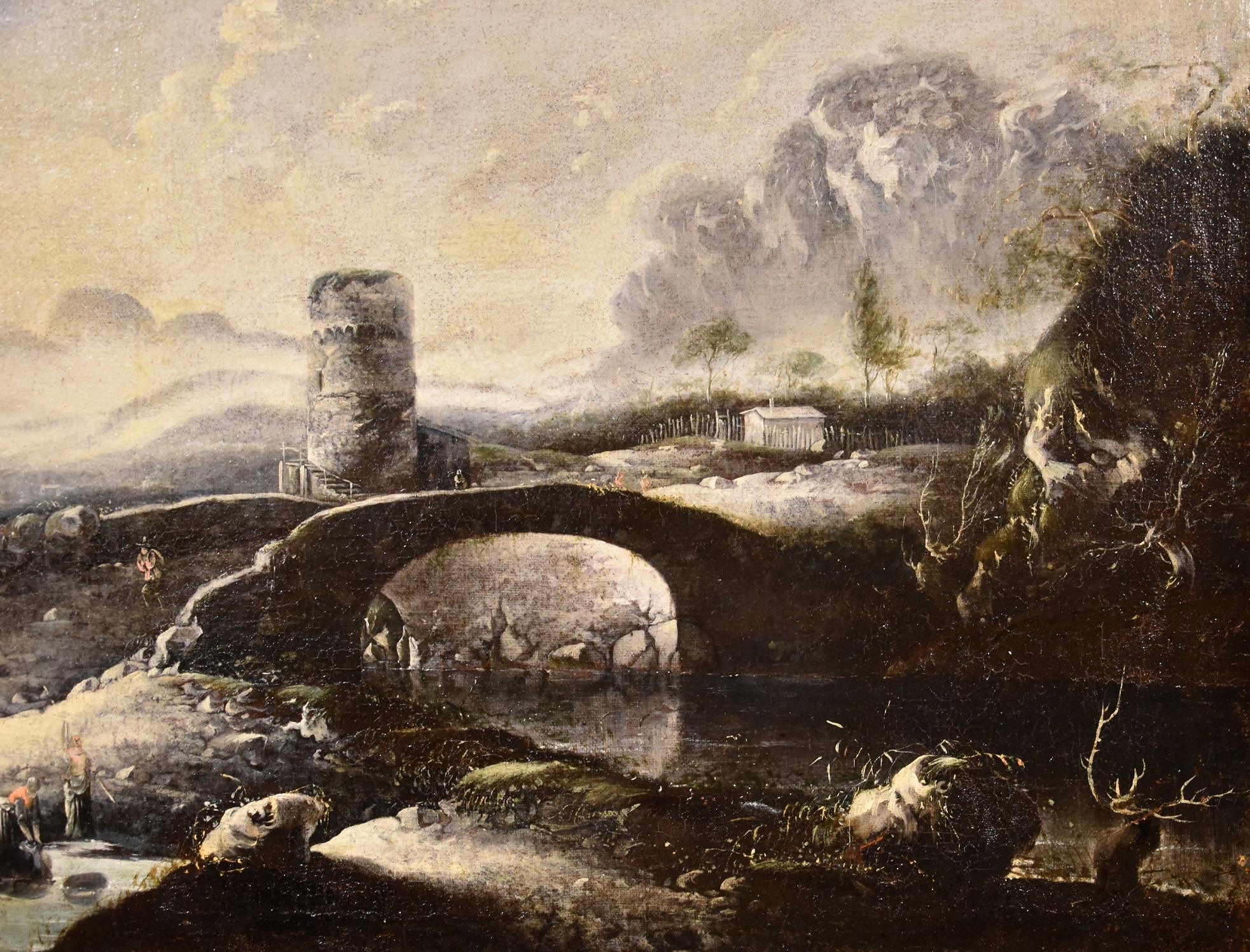 Hans de Jode (The Hague, 1630 - Vienna, 1663)
Fantasy winter landscape with bridge and tower

About 1650
Oils on canvas (62 x 93, in frames 82 x 112)
The work is accompanied by an expertise of Dr. Fred G. Meijer (Amsterdam)

The celebration of
