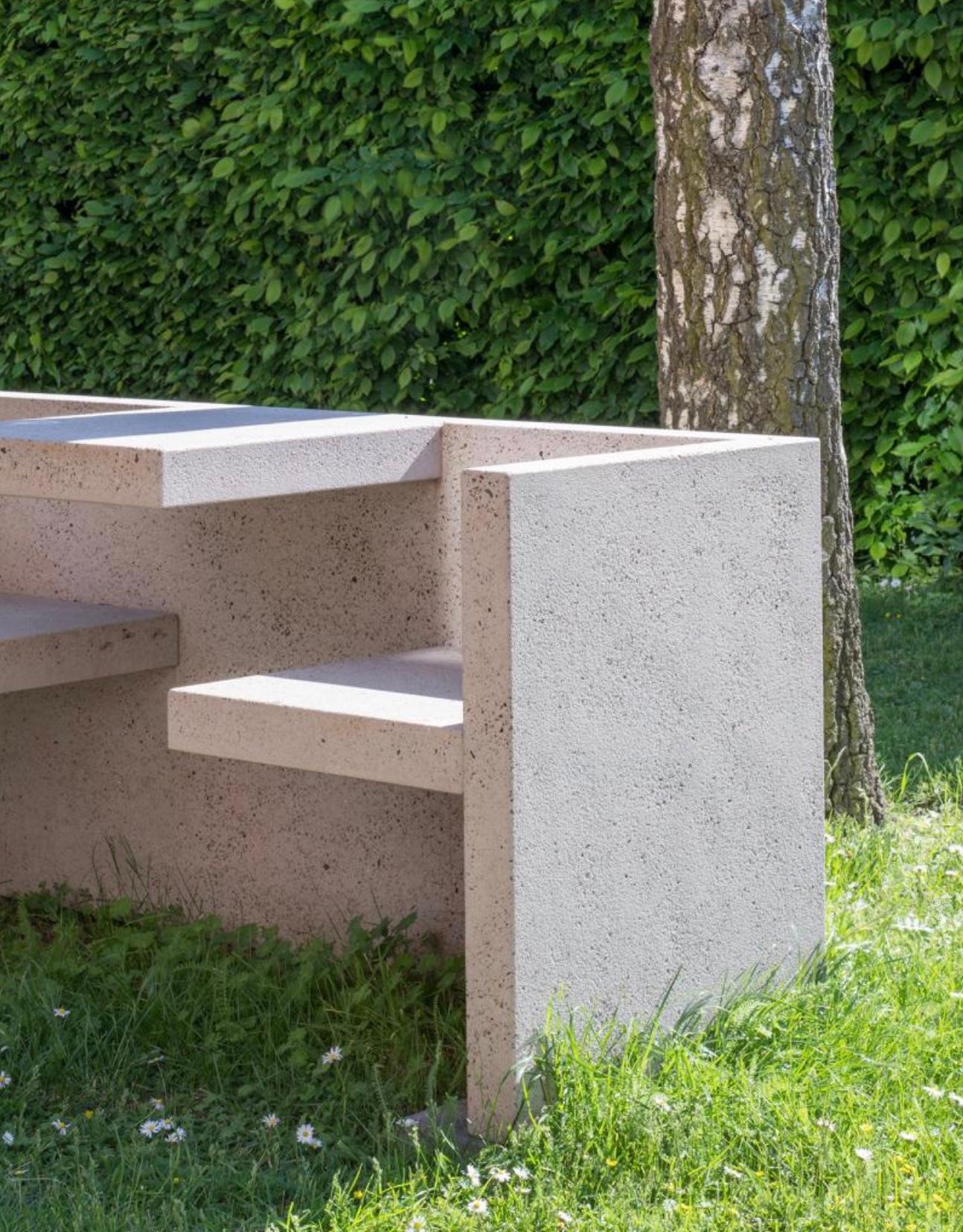 Hans de Pelsmacker 'TAFEL' Table and Bench in Brushed Aluminium for e15 For Sale 6