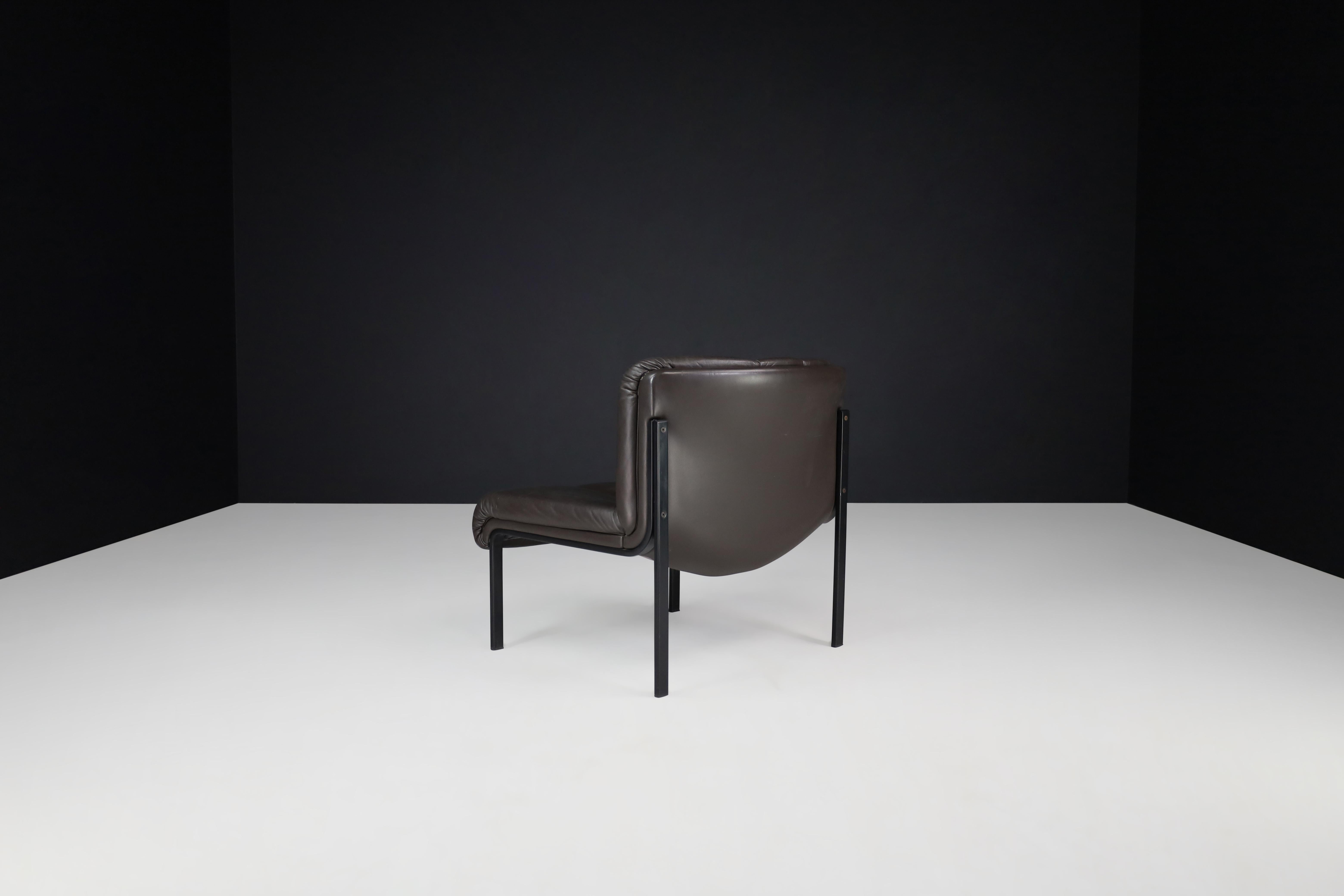 Hans Eichenberger für Girsberger 'Eurochairs' in Leder, Schweiz 1970er Jahre im Angebot 3
