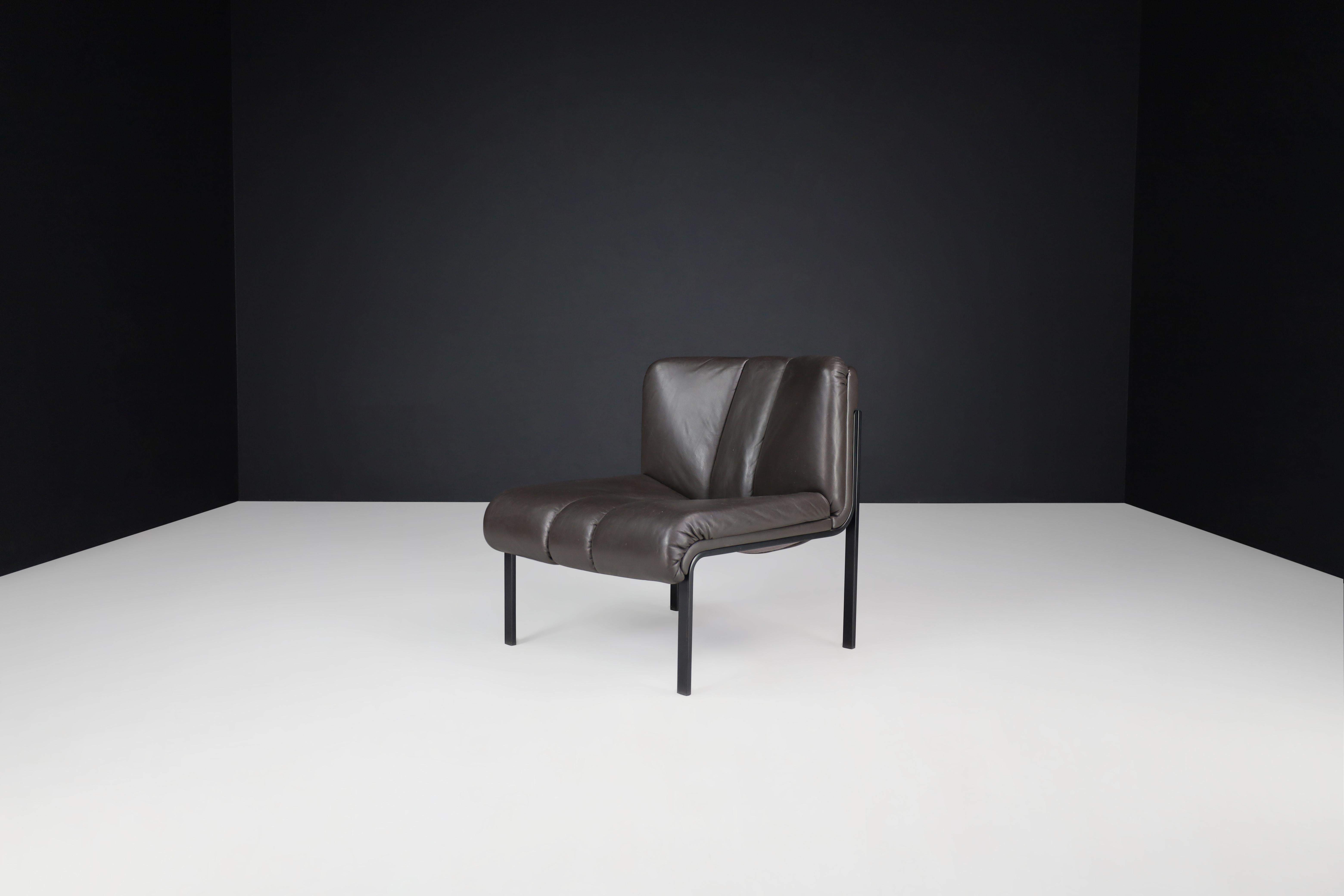 Hans Eichenberger für Girsberger 'Eurochairs' in Leder, Schweiz 1970er Jahre im Angebot 4