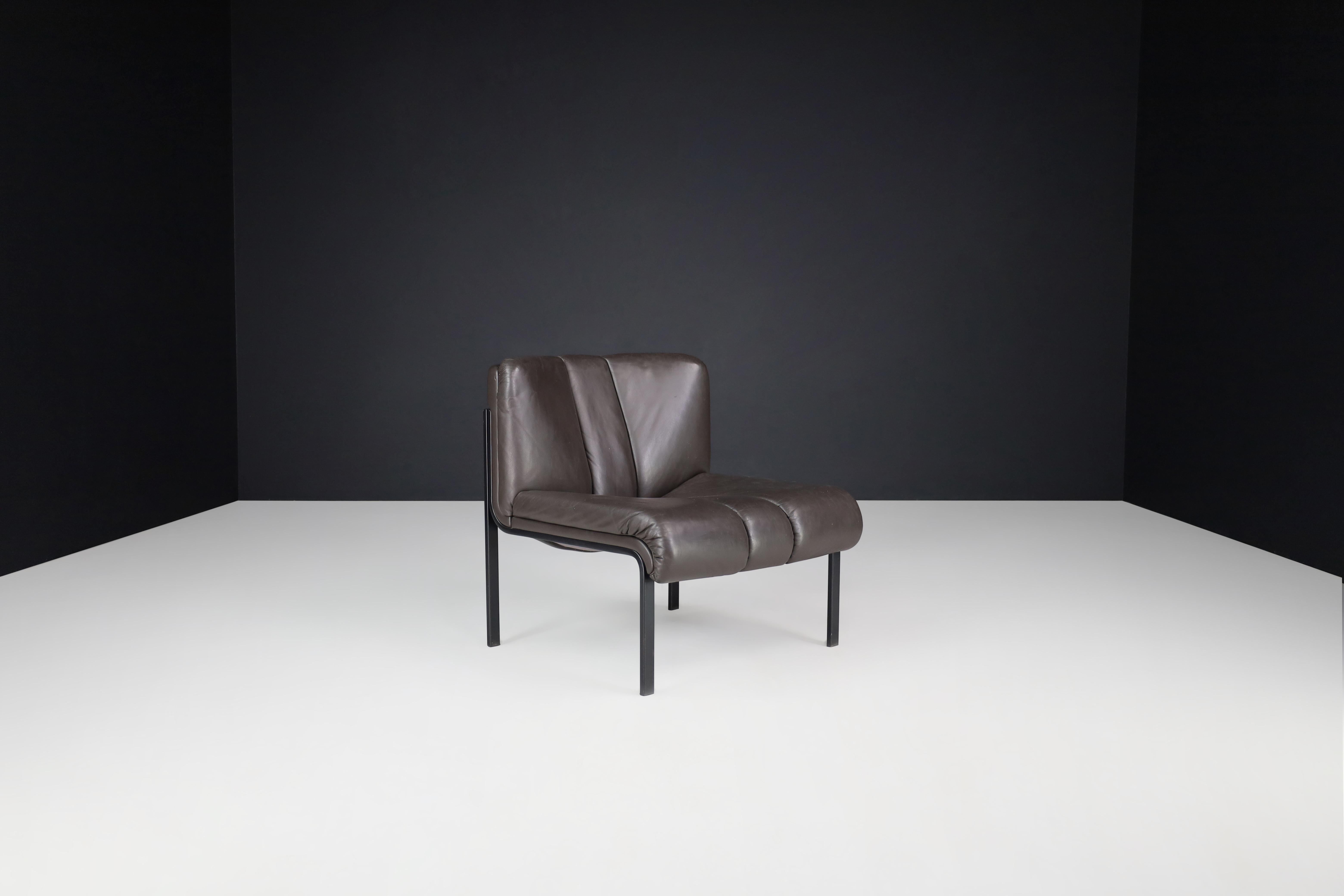 Hans Eichenberger für Girsberger 'Eurochairs' in Leder, Schweiz 1970er Jahre im Angebot 5