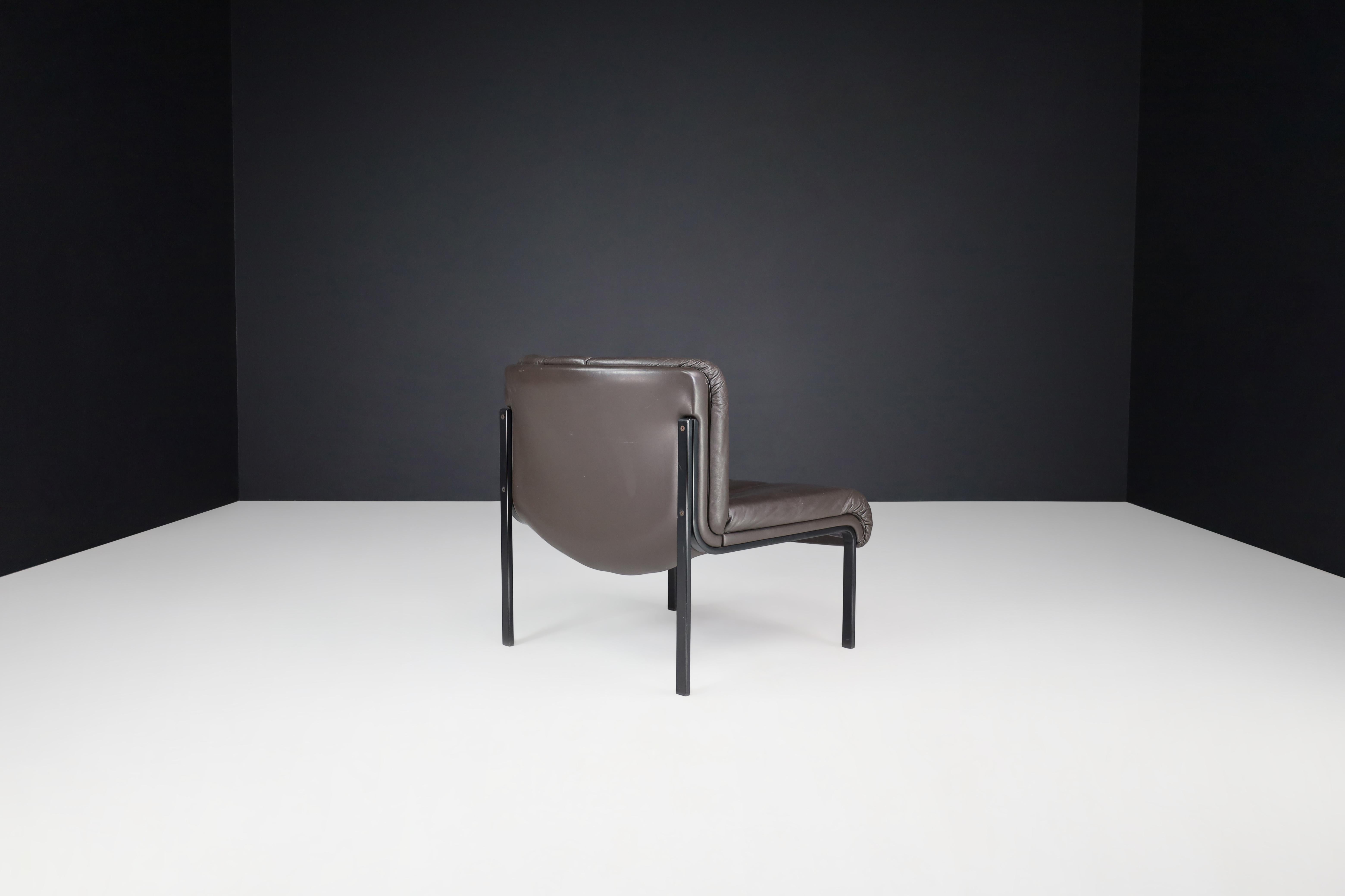 Hans Eichenberger für Girsberger 'Eurochairs' in Leder, Schweiz 1970er Jahre im Angebot 2