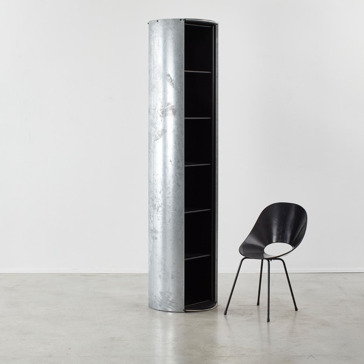 Swiss Hans Eichenberger Galvanised Steel Amor Pillar Box Cupboard, Wogg, Switzerland