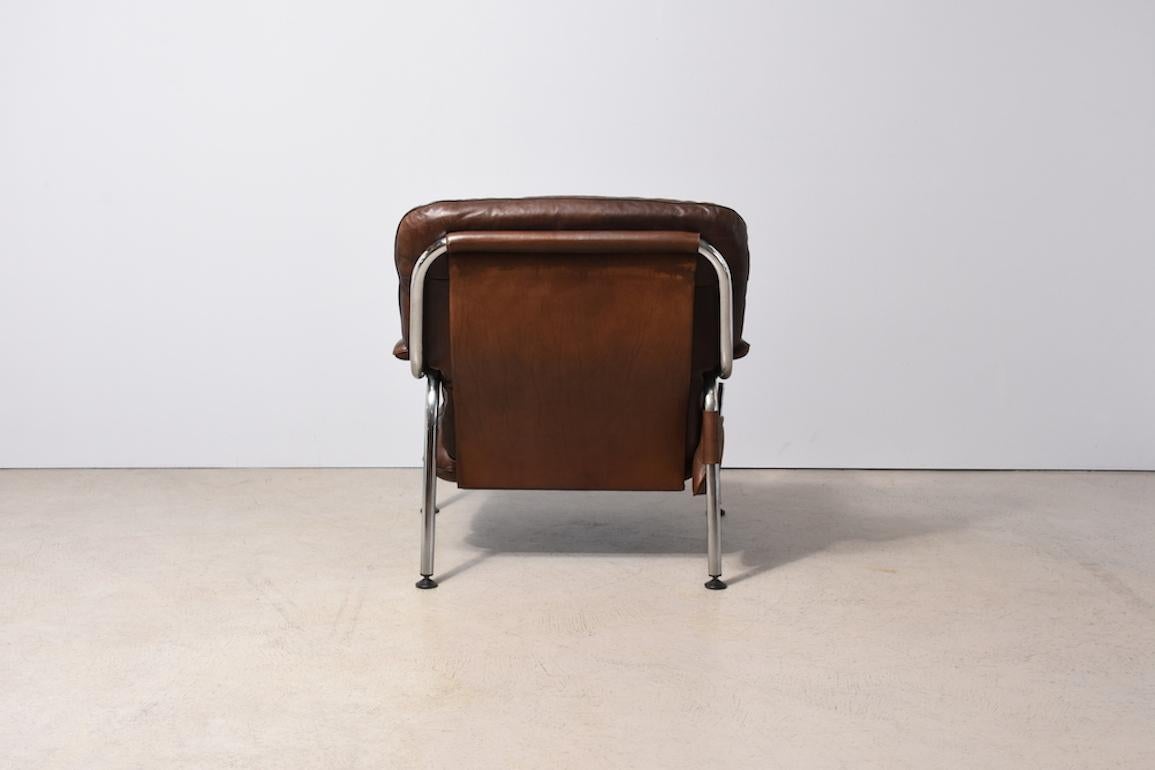 Hans Eichenberger Kangaroo Armchair, 1970s for DeSede Collection 'Swiss Design' In Good Condition For Sale In Zürich, Zürich