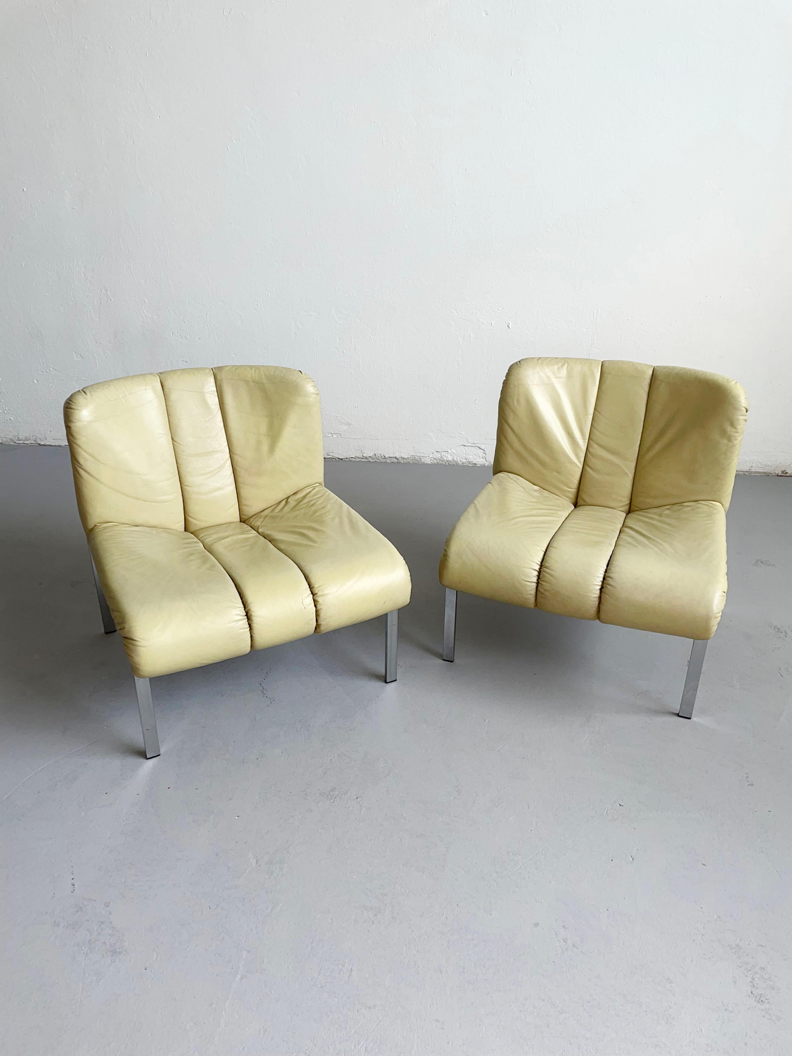 Hans Eichenberger Lounge Chair Model 1200 for Girsberger Eurochair, Set of 2 In Good Condition In Zagreb, HR