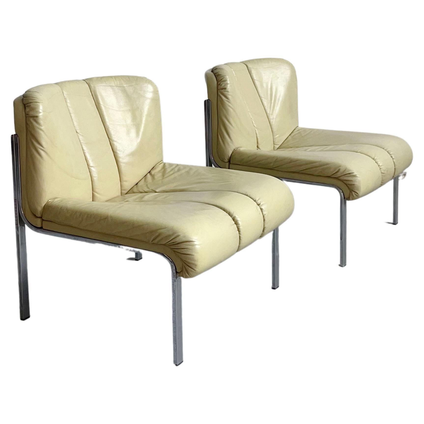 Hans Eichenberger Lounge Chair Model 1200 for Girsberger Eurochair, Set of 2