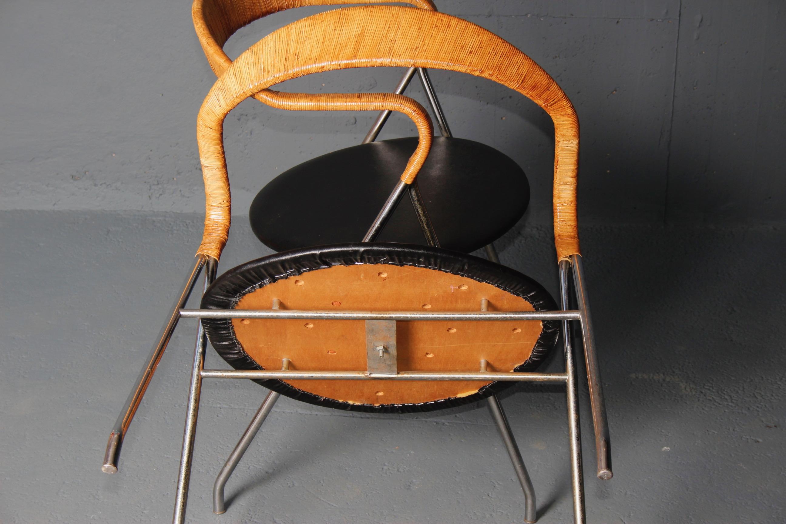 Steel Hans Eichenberger Saffa HE-103 Chair for Dietiker, 1955, Switzerland