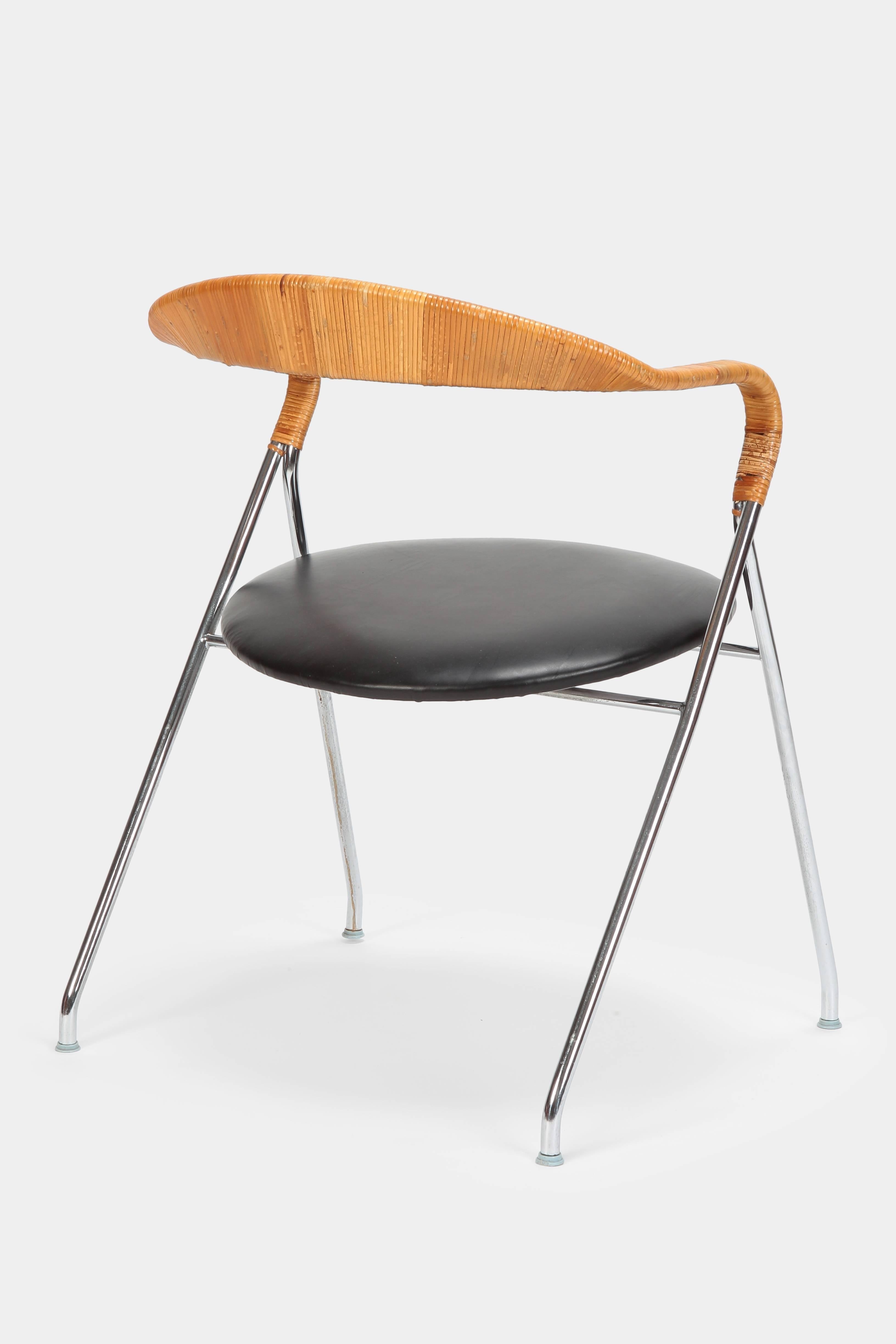 Swiss Hans Eichenberger “Saffa” HE103 Chair Dietiker, 1950s For Sale